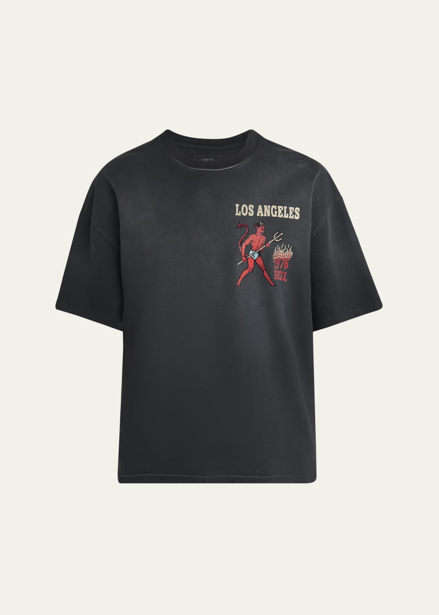 Amiri Men's Crystal Sinners Faded Cotton T-Shirt Image 1 of 5