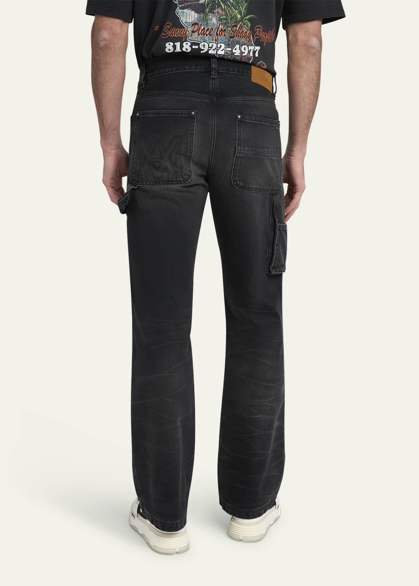 Amiri Men's MA Quad Suede Panel Carpenter Jeans - Bergdorf
