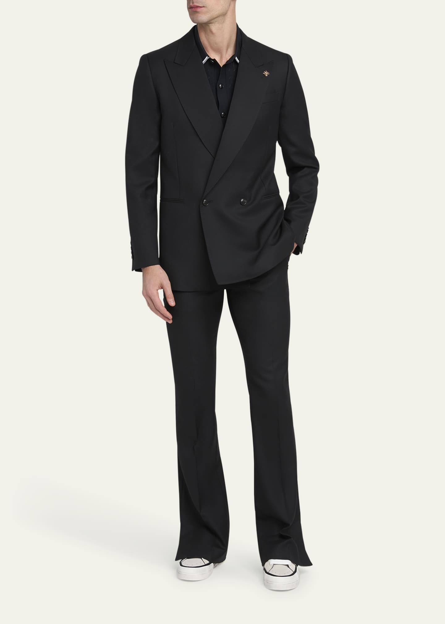 Amiri Men's Wool Flare Trousers - Bergdorf Goodman
