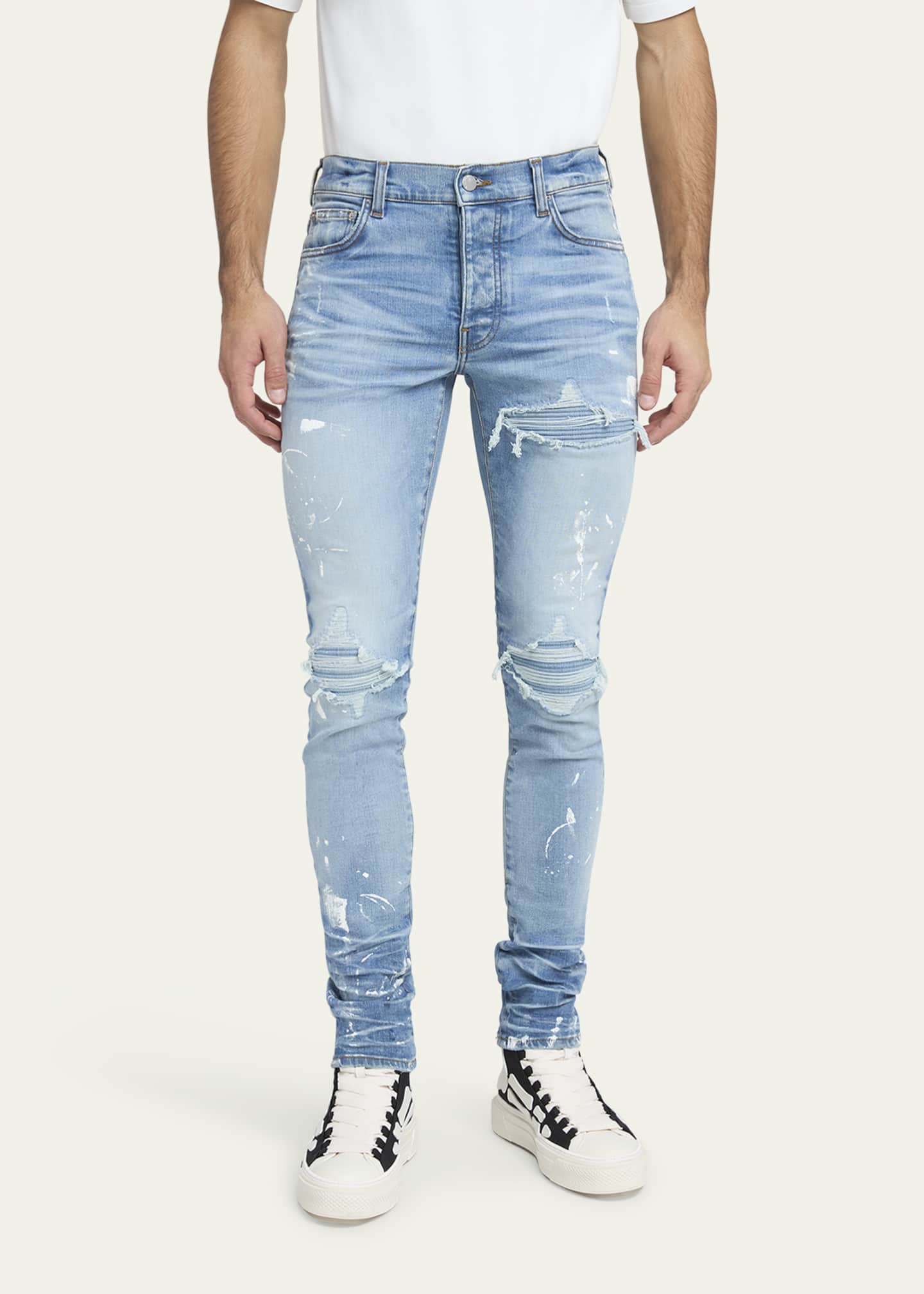 Amiri Men's MX1 Destroyed Skinny Painter Jeans - Bergdorf