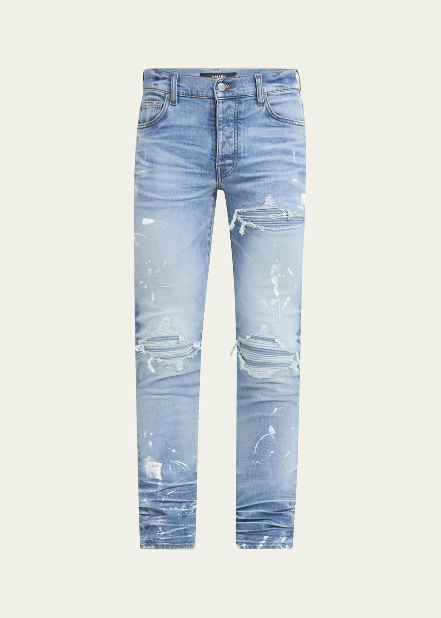 Amiri Men's MX1 Destroyed Skinny Painter Jeans Image 1 of 5