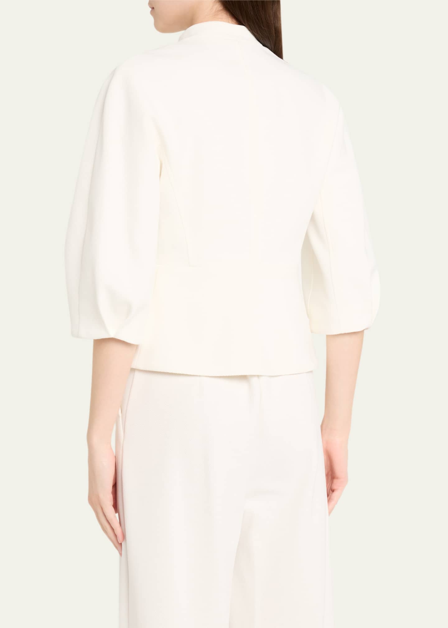 Max Mara Nastro Three-Quarter Sleeve Cotton Jacket