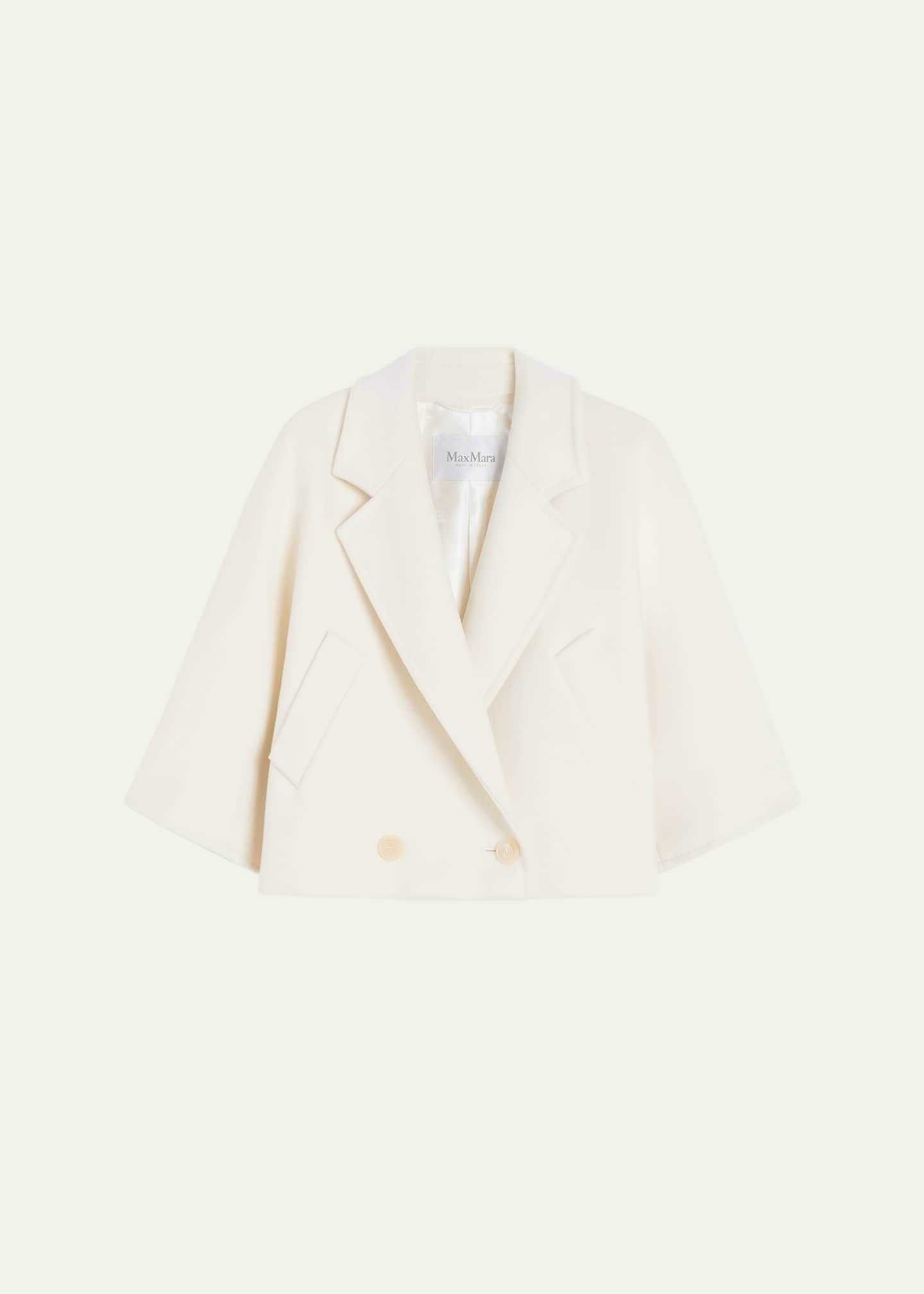 Max Mara Galea Wool-Cashmere Double-Breasted Short Coat Image 1 of 5