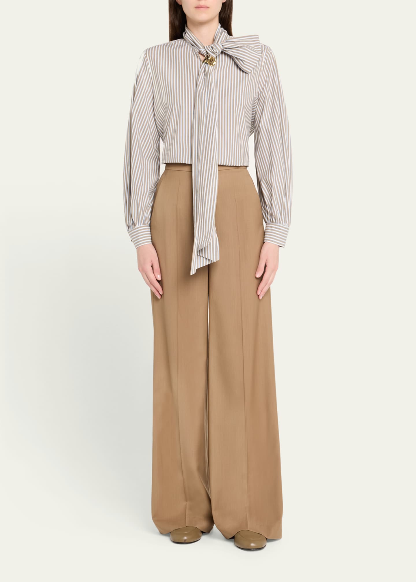 Max Mara Fernet Wide Leg Wool Trousers - Bergdorf Goodman