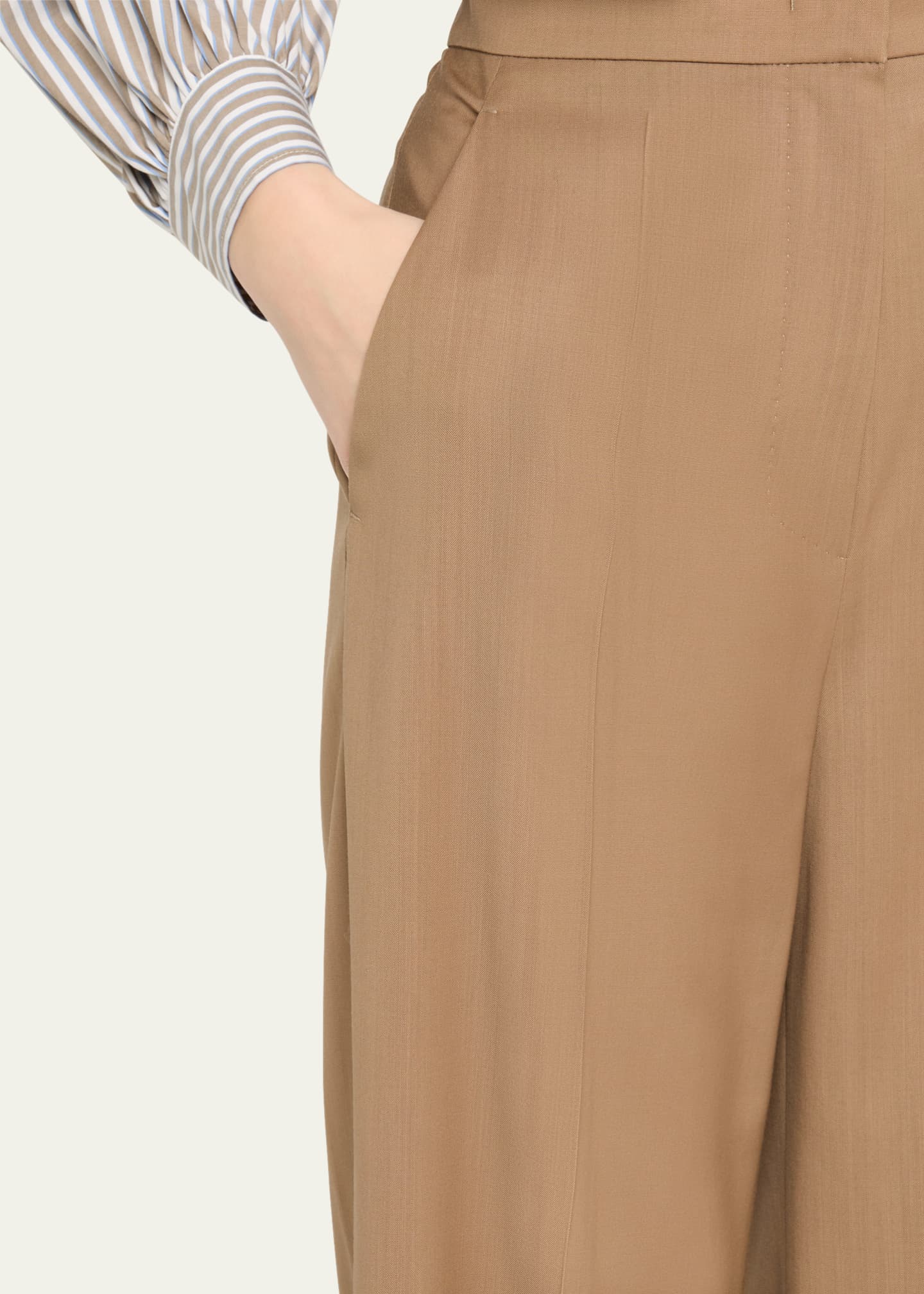 Max Mara Fernet Wide Leg Wool Trousers - Bergdorf Goodman