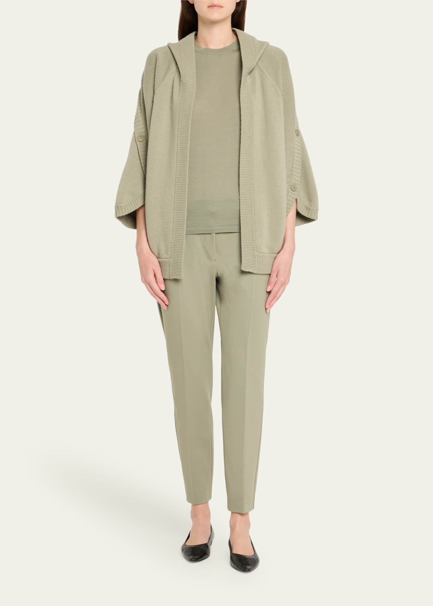 MAX MARA VALS BOTTONS CARDIGAN マックスマーラ ヴァルス Max Mara Vals Button Wool-Cashmere Hooded Cardigan