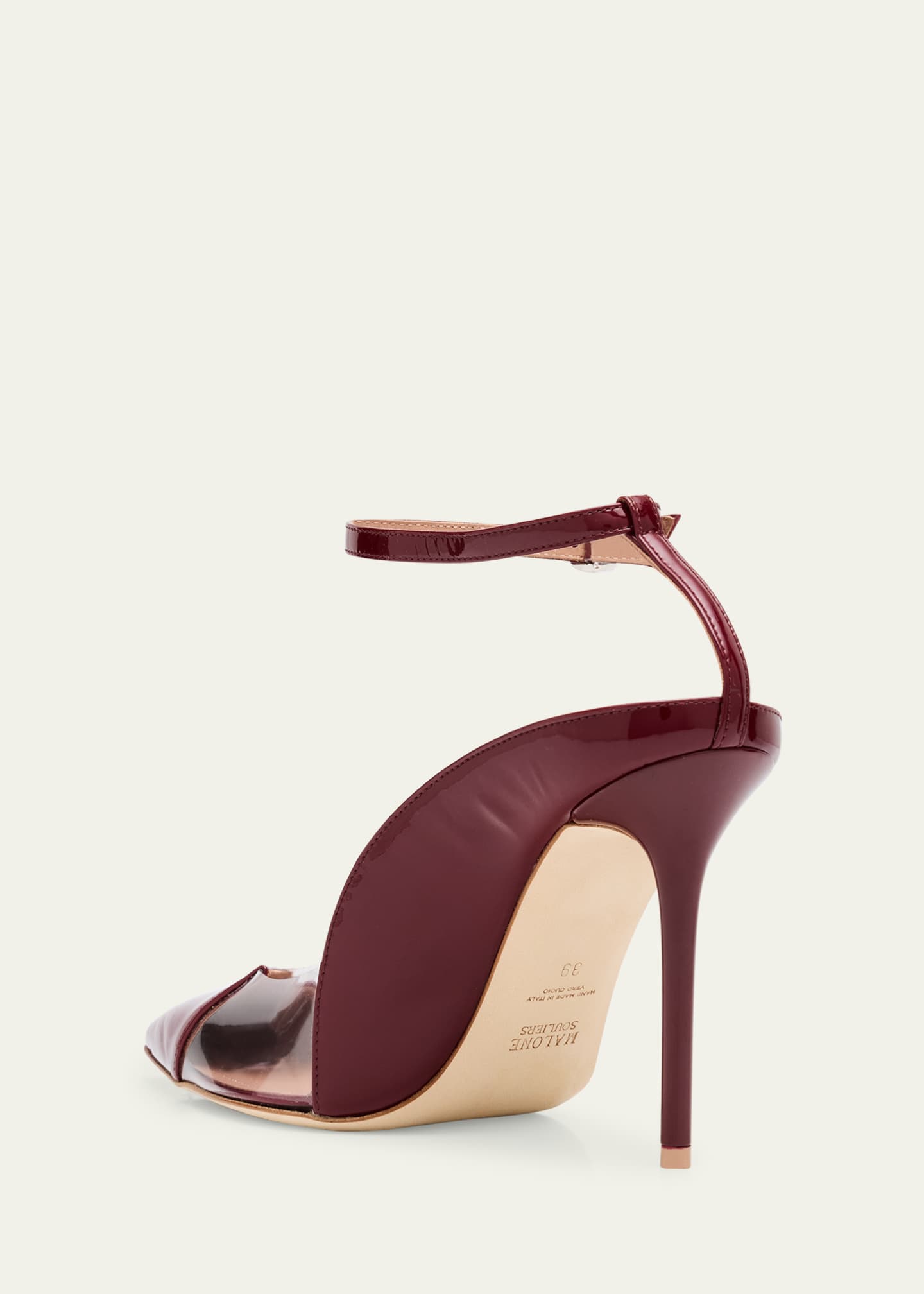 Malone Souliers Malia M-Shaped Pointed Cap Toe Leather Pumps Image 4 of 6