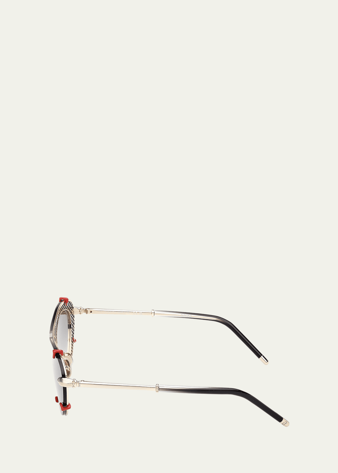 Christian Louboutin Miss Z Spiked Oval Acetate Sunglasses Image 3 of 5