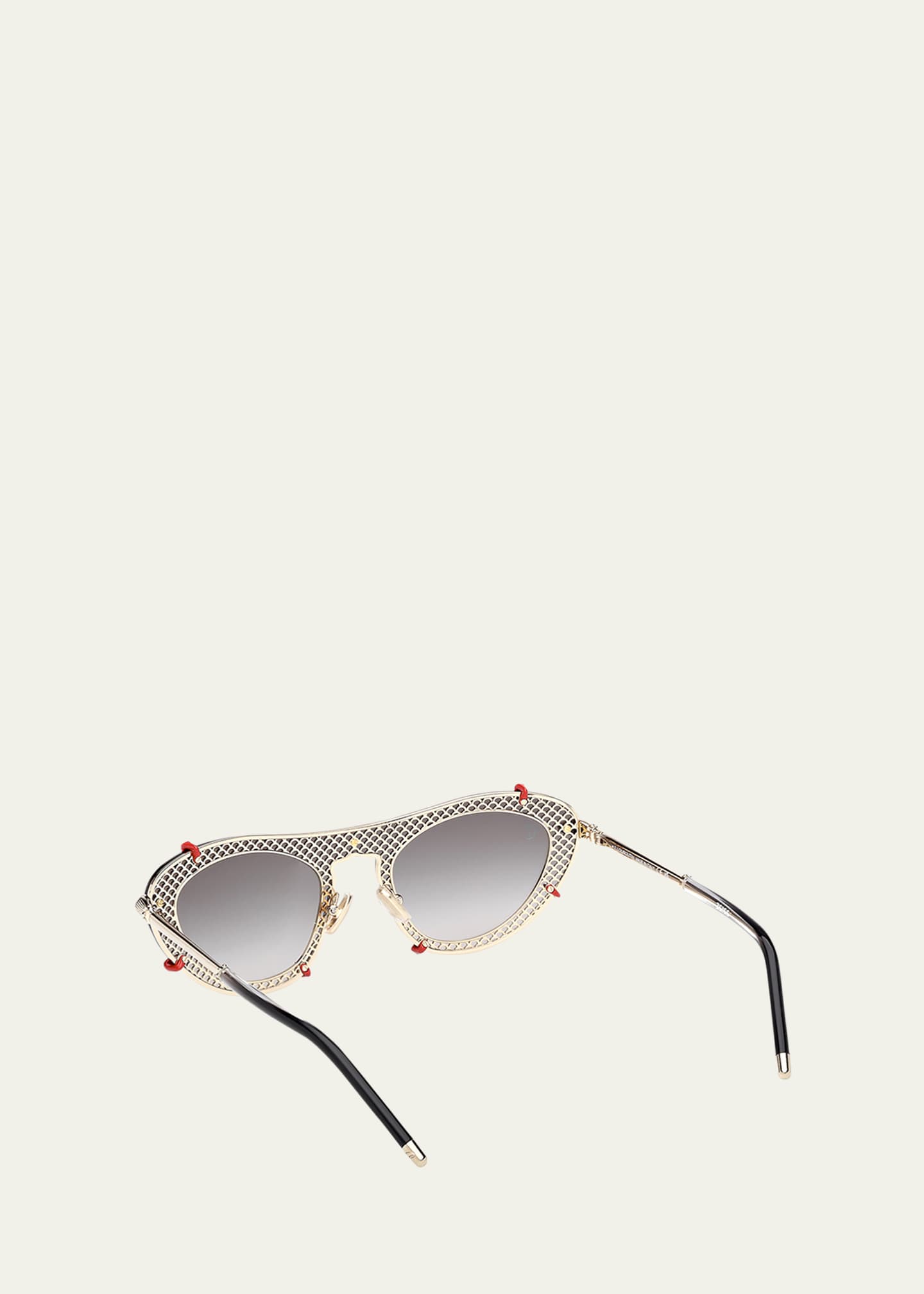 Christian Louboutin Miss Z Spiked Oval Acetate Sunglasses Image 4 of 5