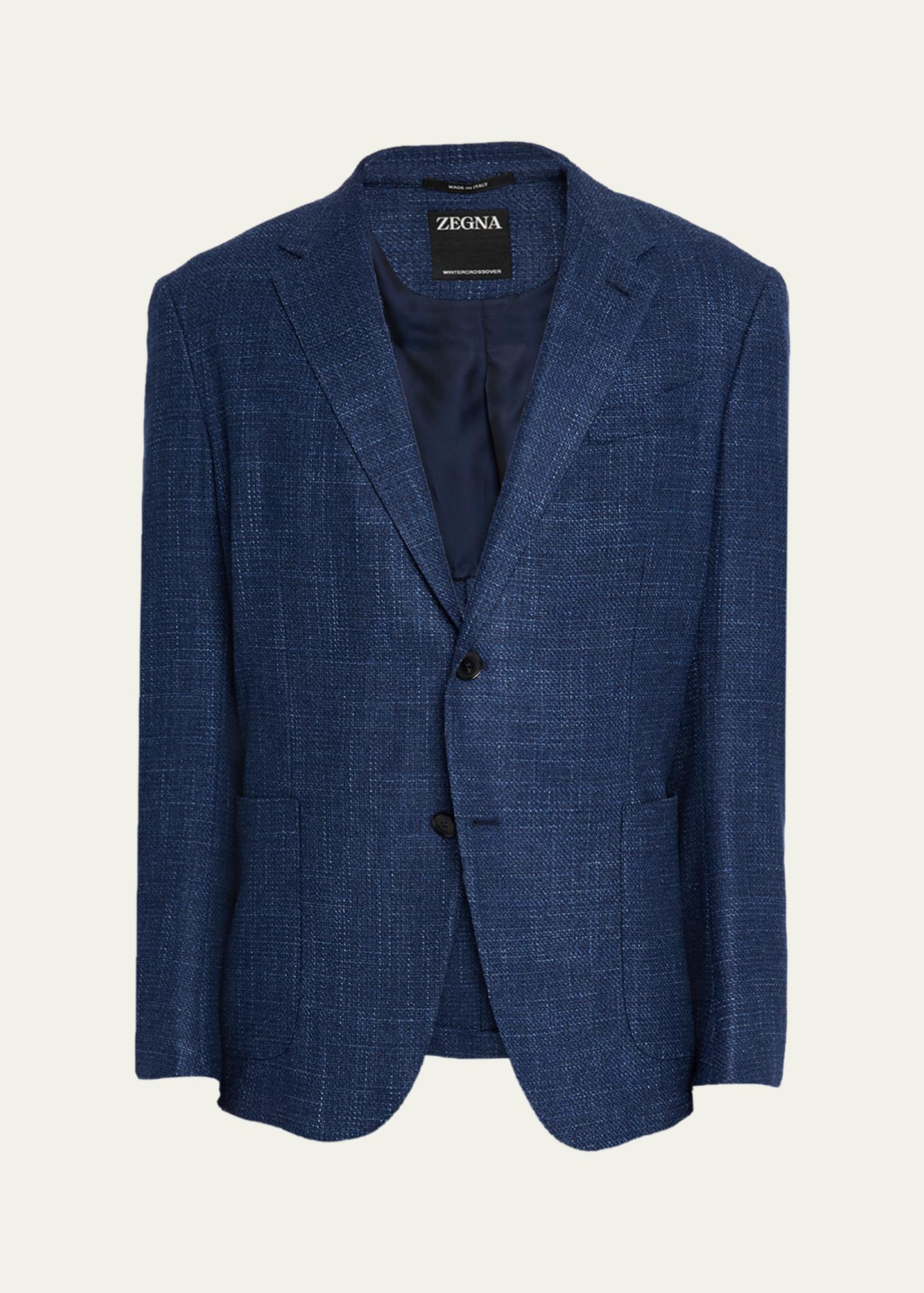 ZEGNA Men's Textured Winter Crossover Blazer - Bergdorf Goodman