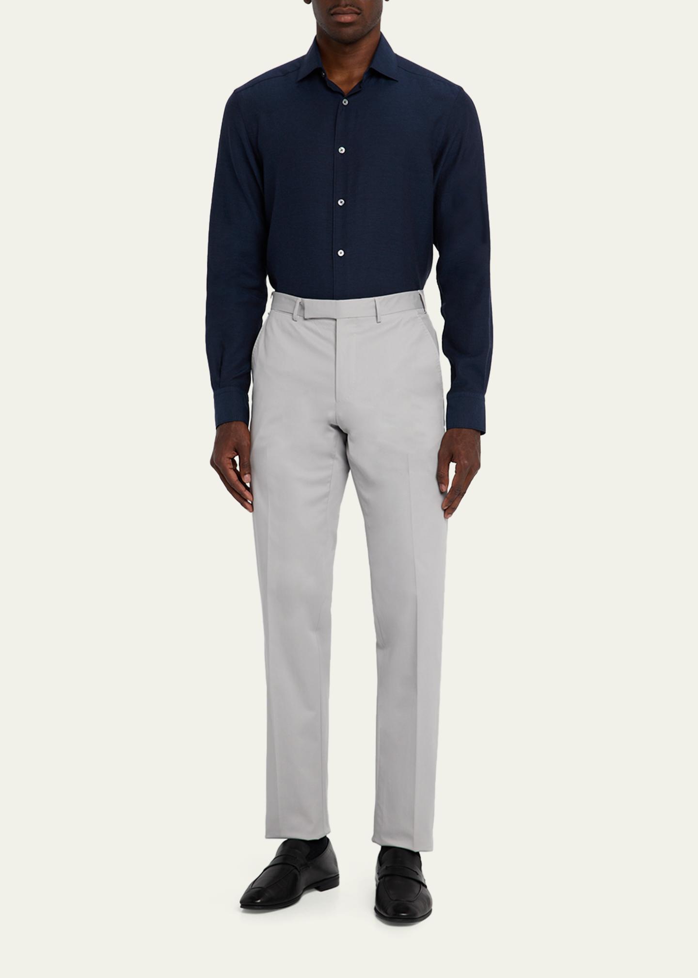 ZEGNA Men's Cotton-Stretch Modern Fit Trousers - Bergdorf Goodman