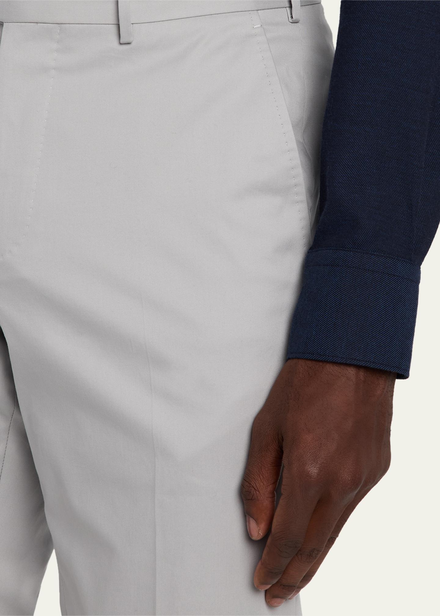 Igarashi Trousers ビスポーク Zegna ビエルモンテ ZEGNA Men's Cotton-Stretch Modern Fit Trousers - Bergdorf Goodman