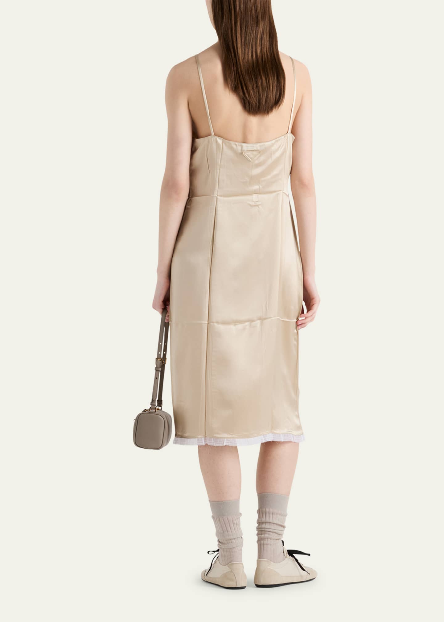 Prada Slip Crepe Satin Dress Image 3 of 3