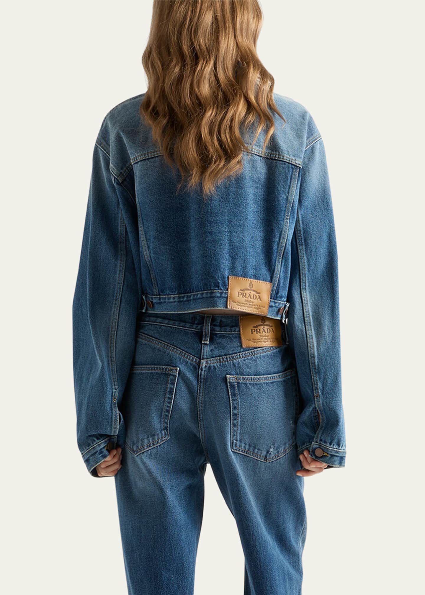 Prada Boxy Denim Blouson Jacket Image 3 of 5