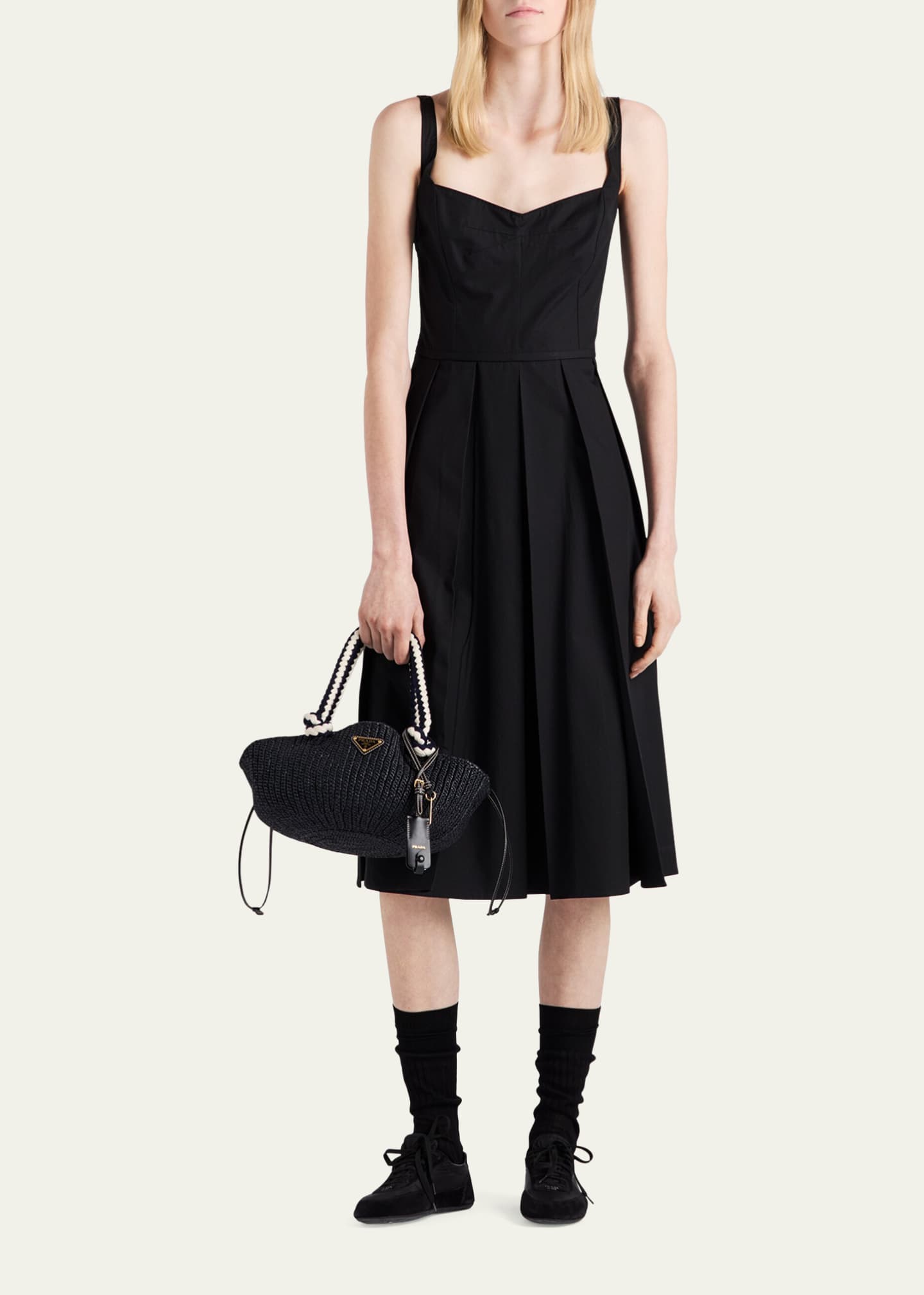Prada Fit-and-Flare Sleeveless Dress Image 2 of 3