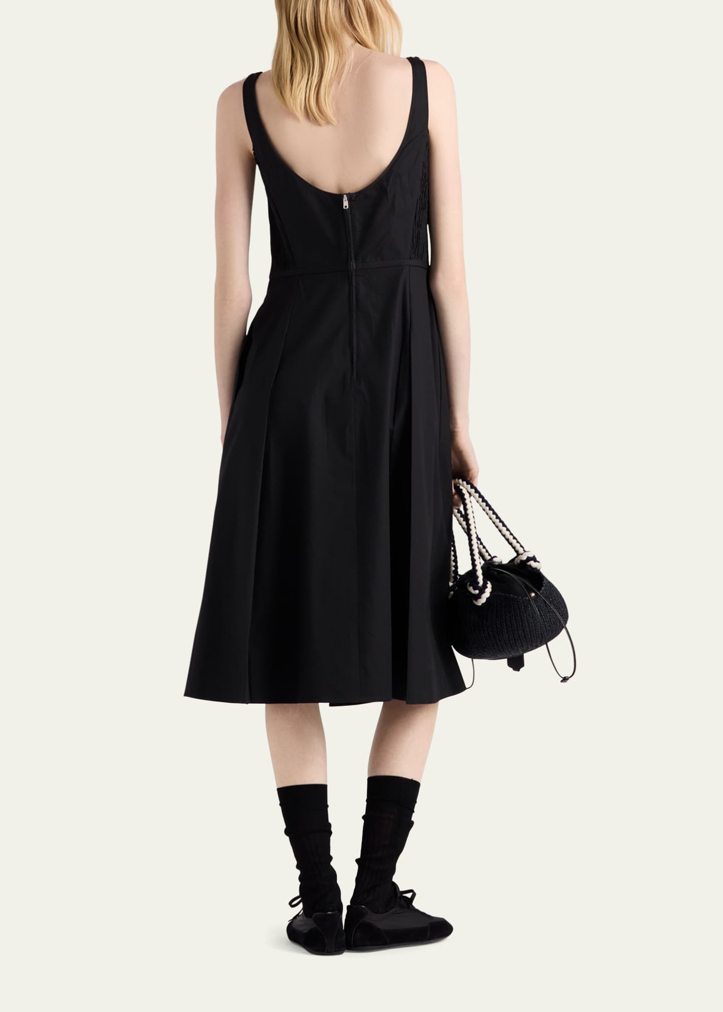 Prada Fit-and-Flare Sleeveless Dress Image 3 of 3