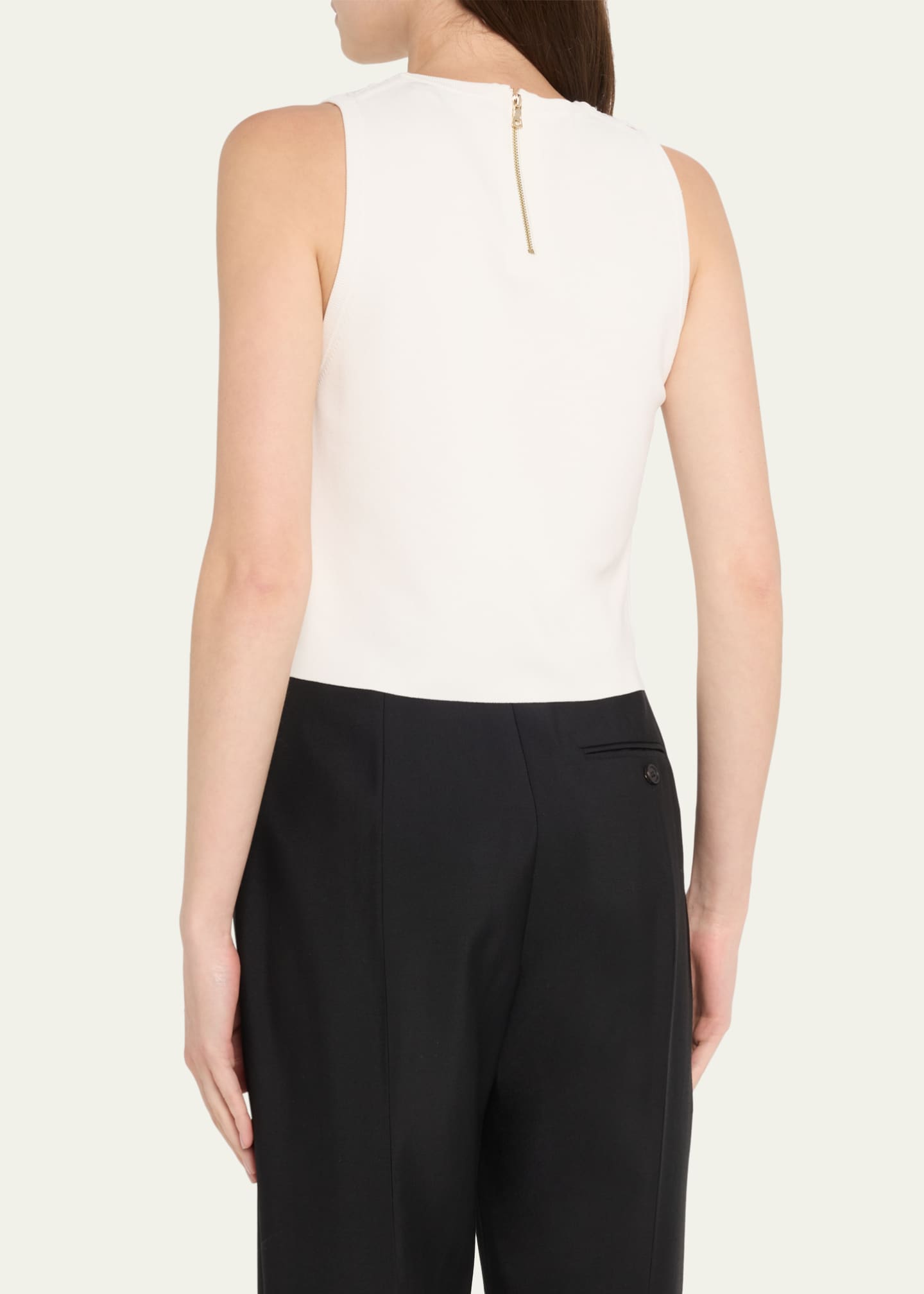 Alice + Olivia Danielle Lace-Front Sweater Tank Image 3 of 5
