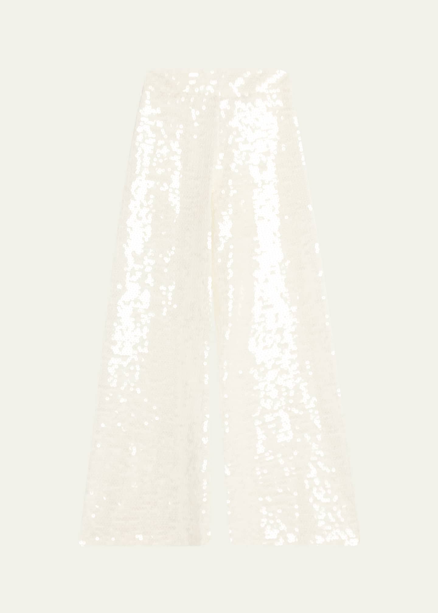 Alice + Olivia Athena Sequined Wide-Leg Pants Image 1 of 5