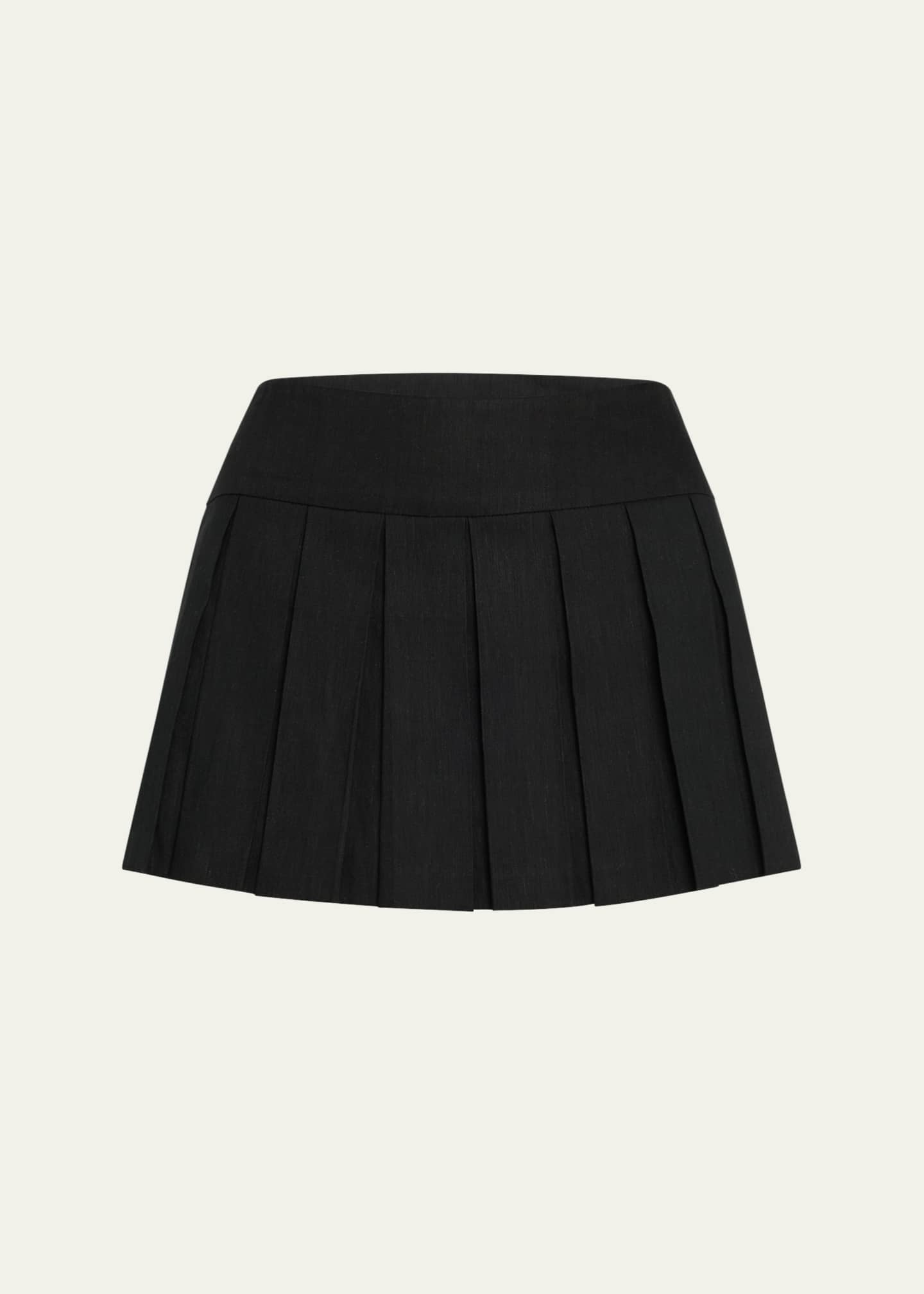 Alice + Olivia Emilie High-Rise Box Pleated Mini Skort Image 1 of 5