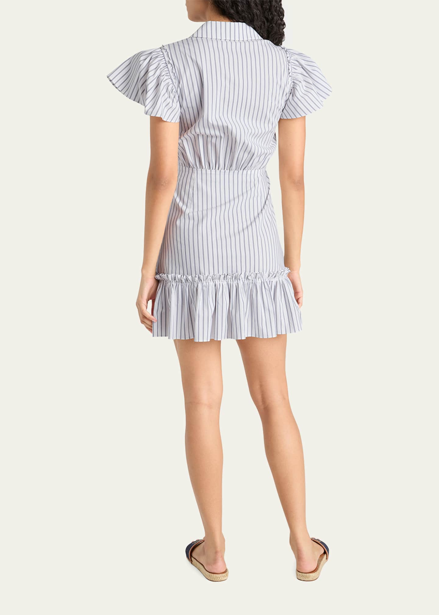 Lila Stripe Wrap Dress - Thumbnail 3