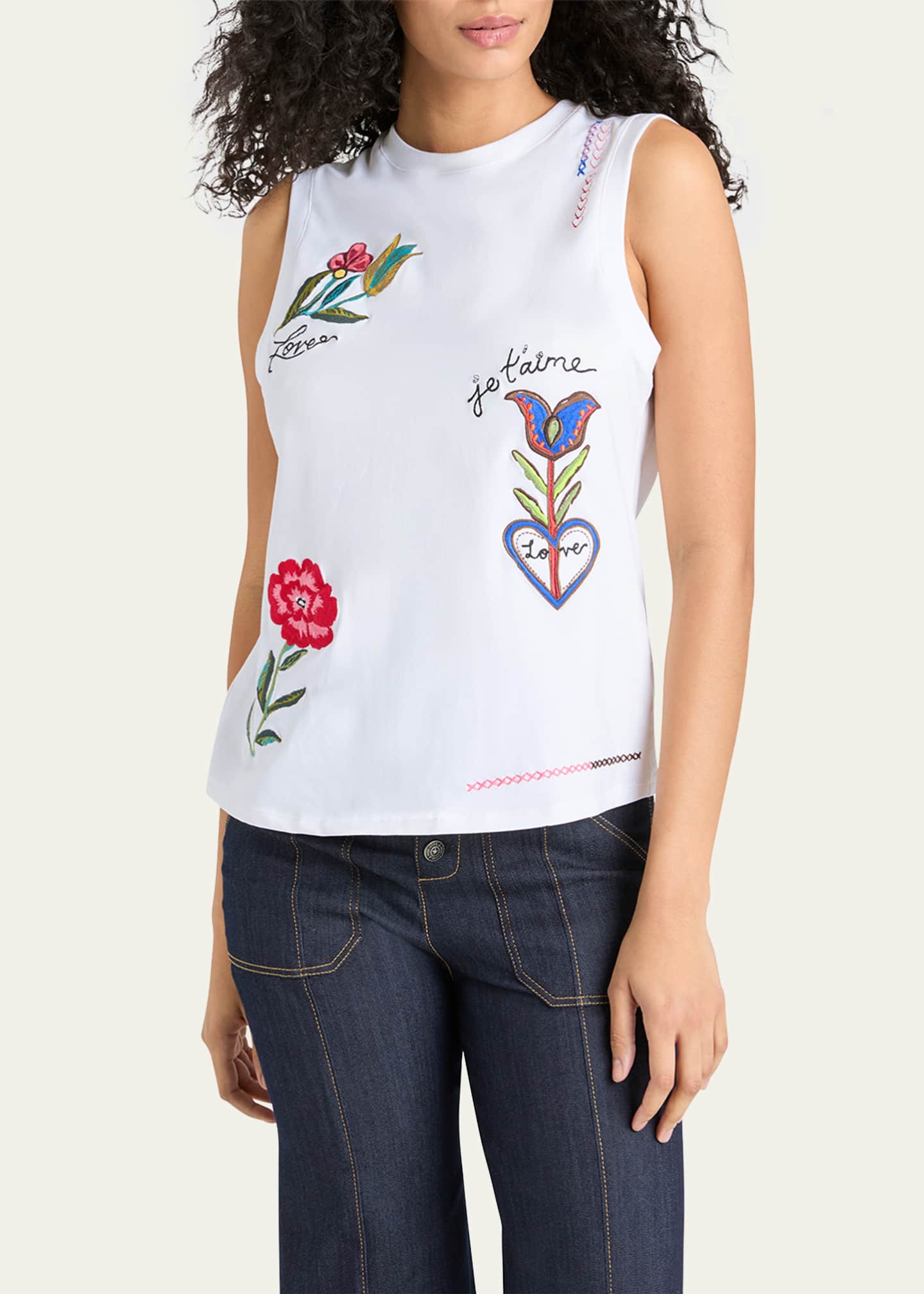 Cinq a Sept Blaine Summer Love Muscle Tee Image 3 of 3