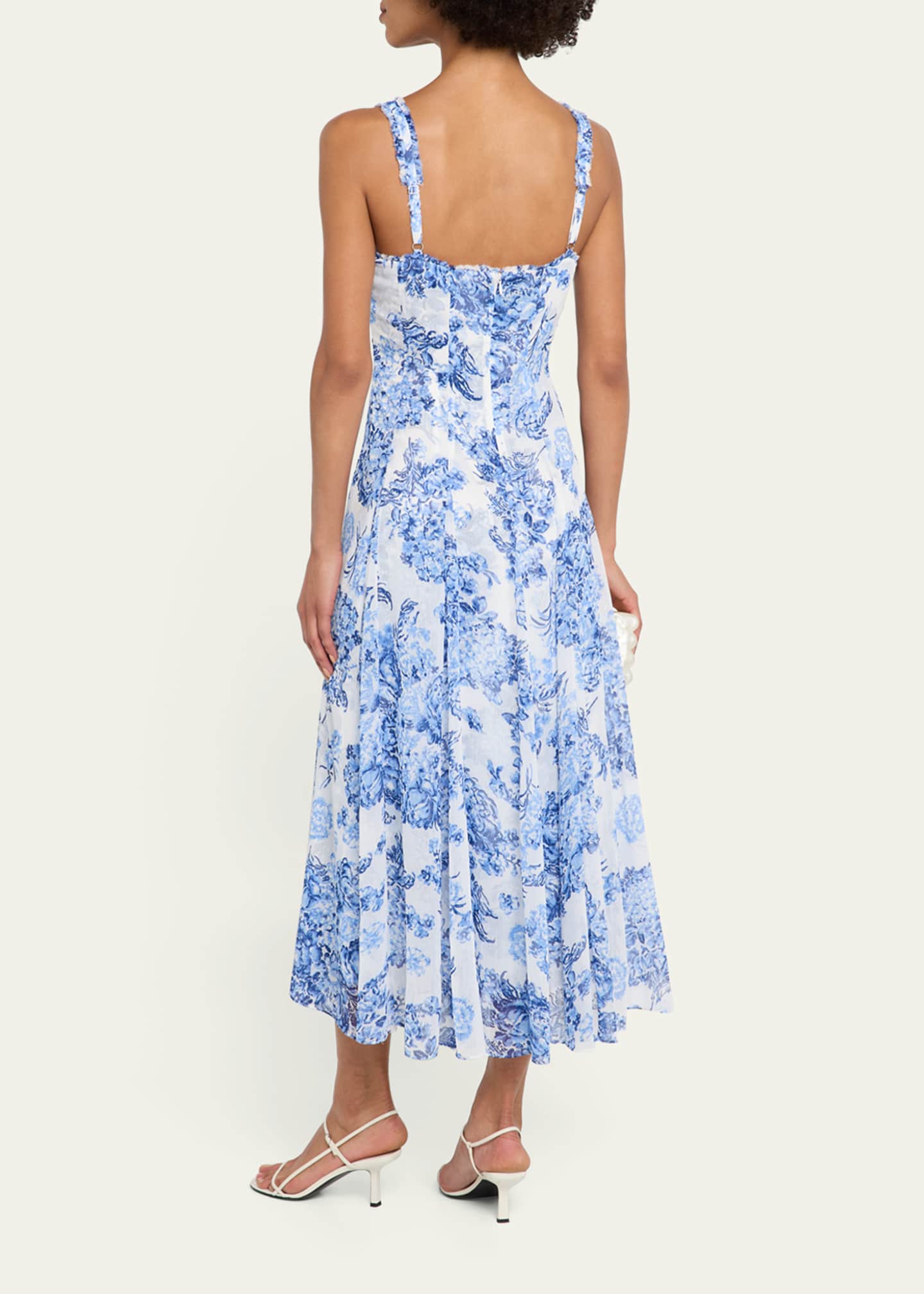 Cinq a Sept Marmo Sleeveless Costal Bouquet Dress Image 3 of 5