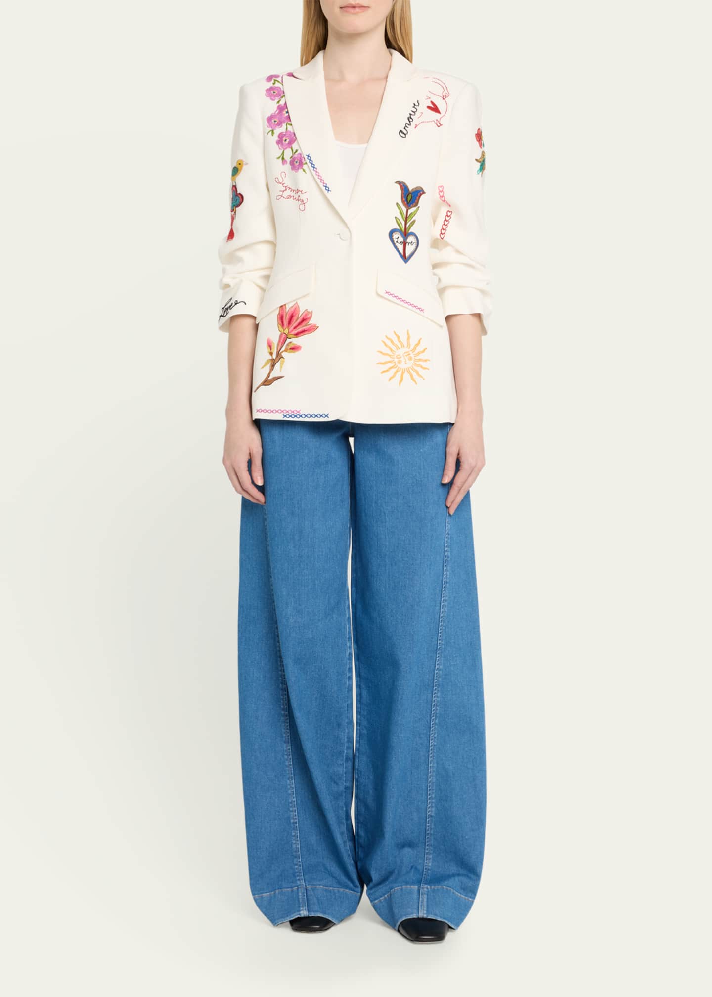 Cinq a Sept Cheyenne Scrunched Summer Love Blazer Image 2 of 5
