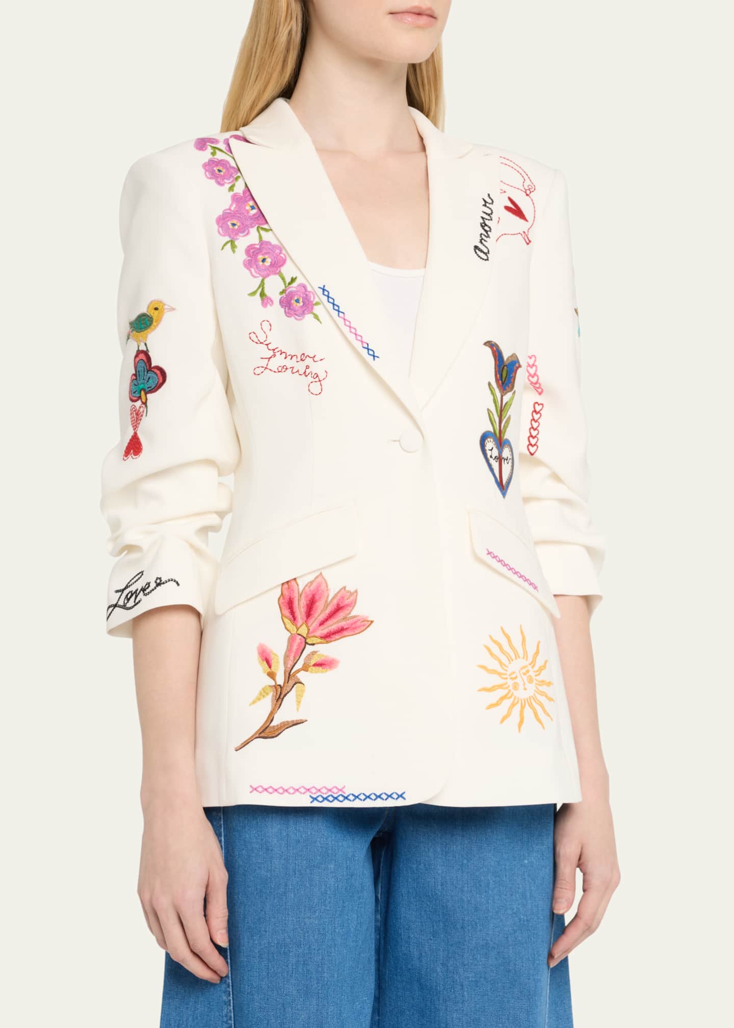 Cinq a Sept Cheyenne Scrunched Summer Love Blazer Image 4 of 5