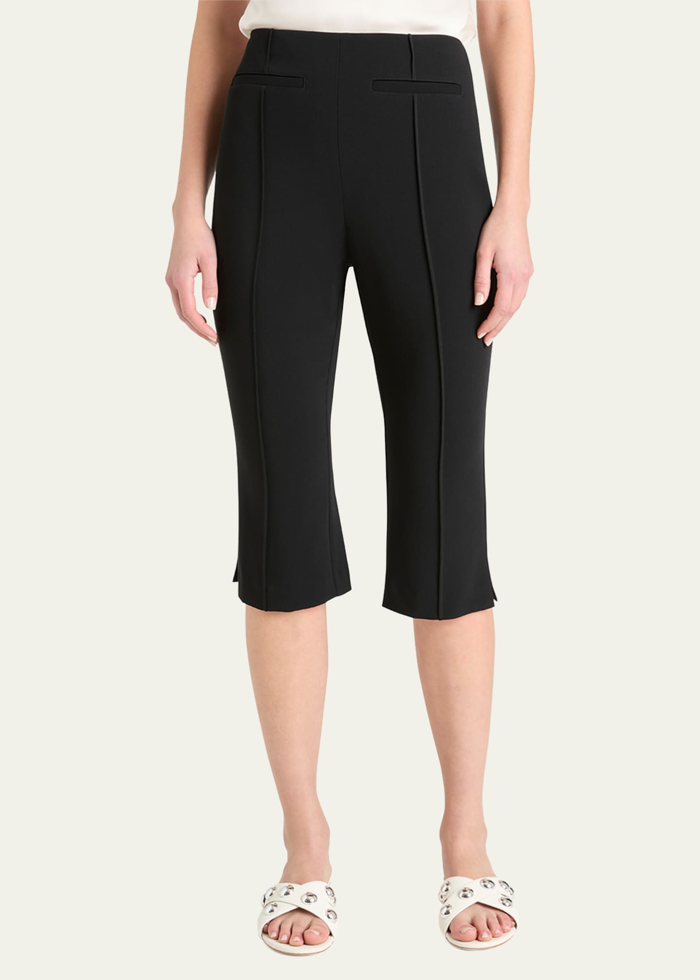Cinq a Sept Lemonis Pintuck Capri Pants Image 3 of 3