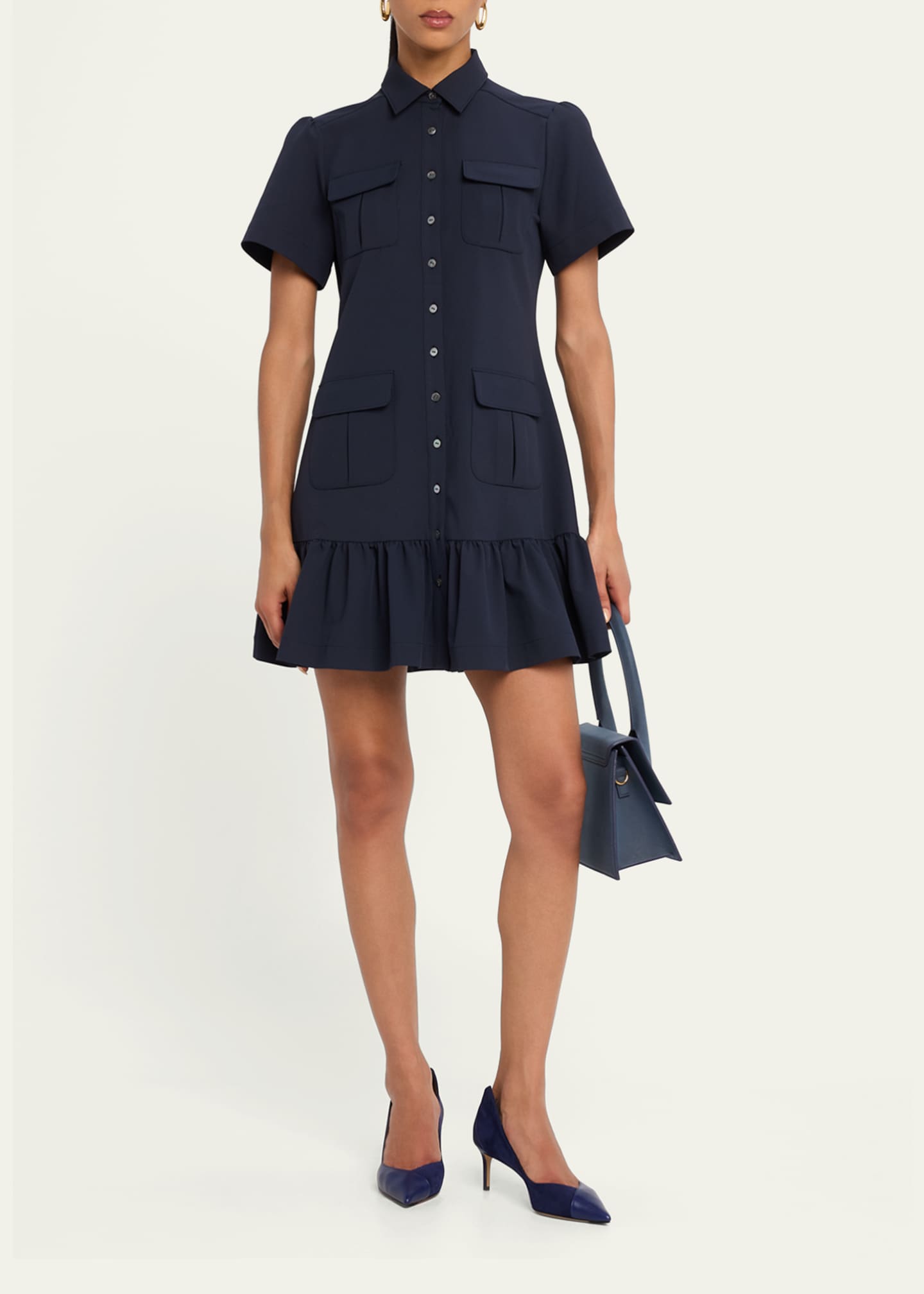 Cinq a Sept Jamie Short-Sleeve Shirtdress Image 2 of 5