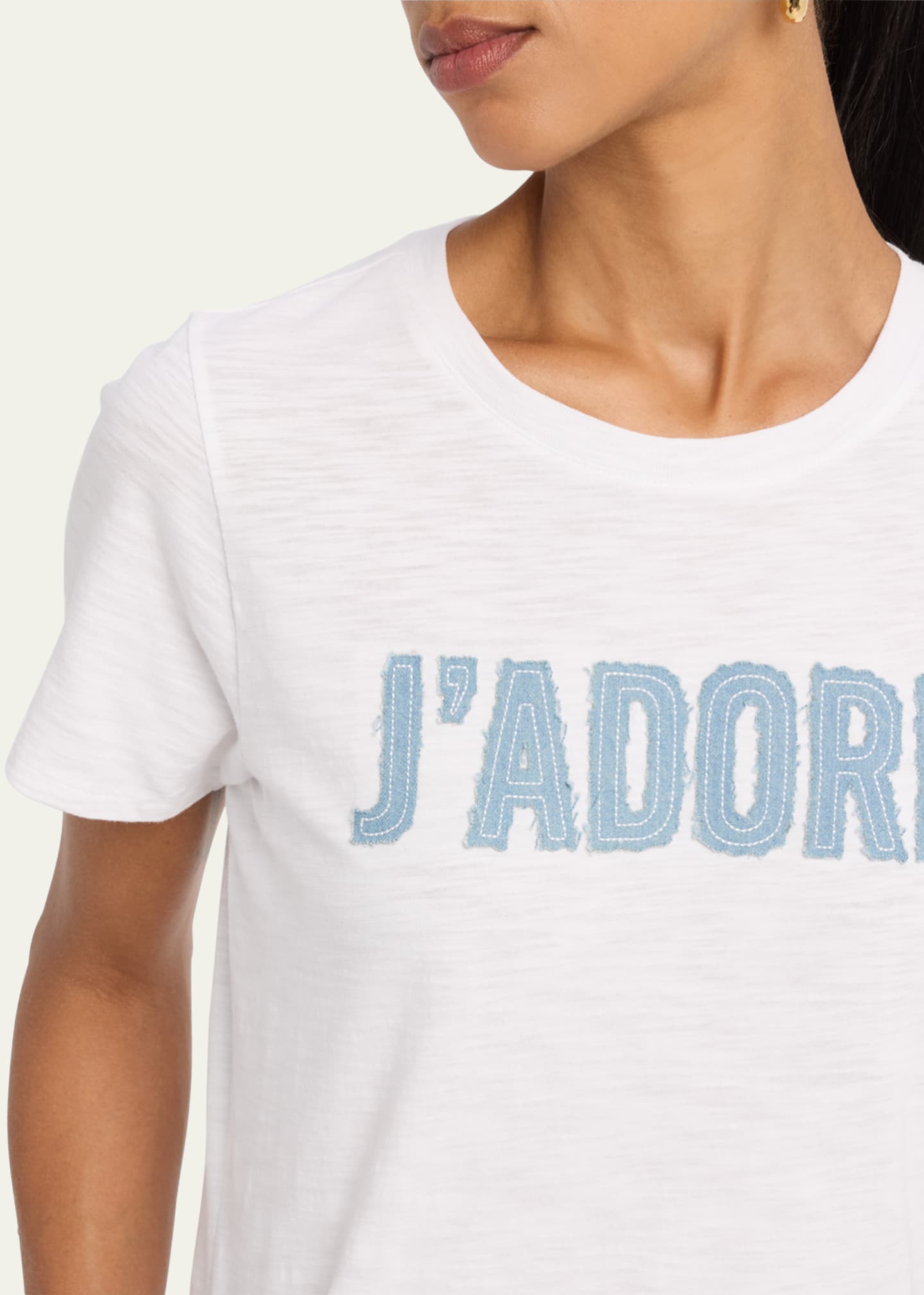 Cinq a Sept Shrunken Denim J'Adore Tee Image 5 of 5