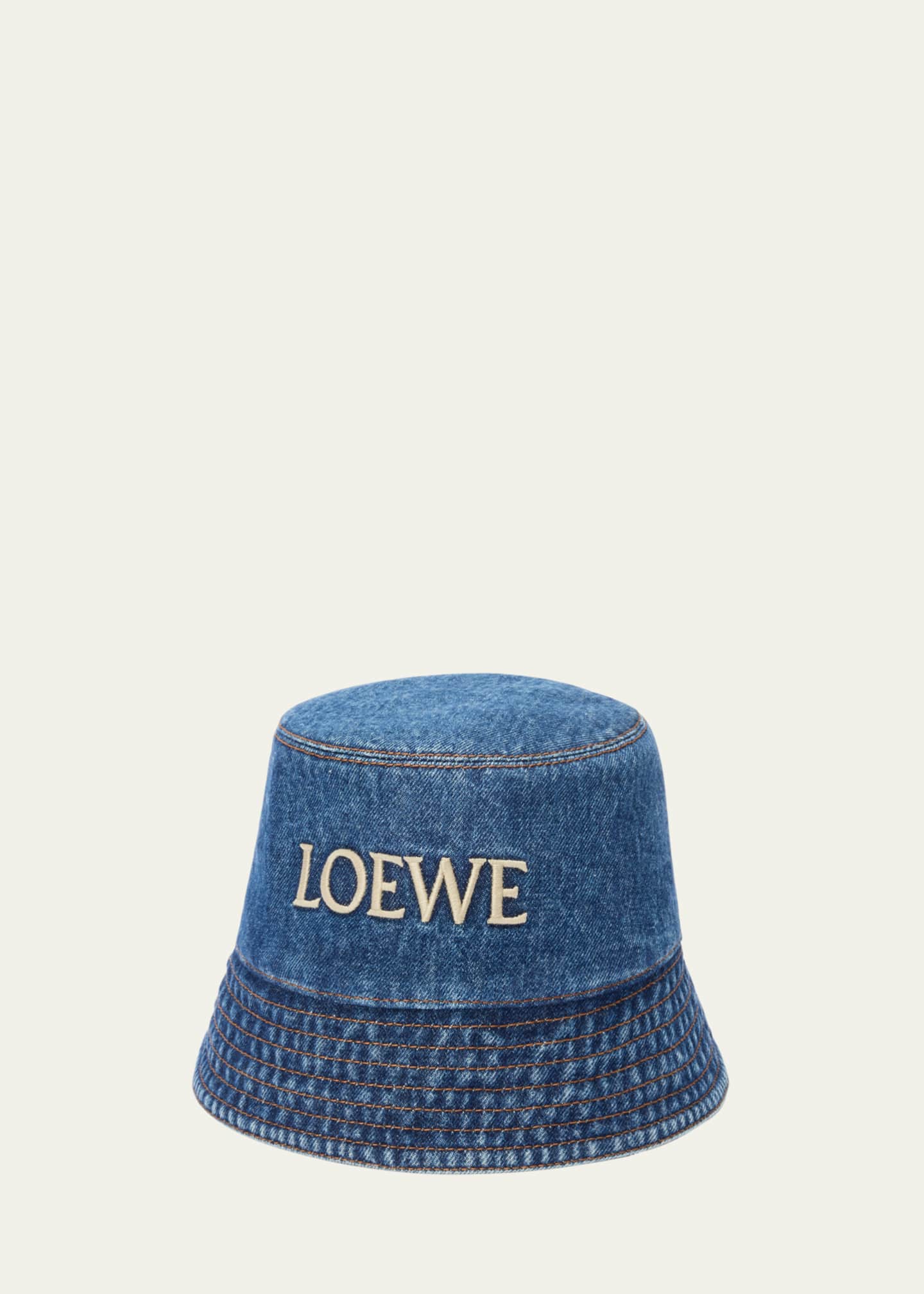 Loewe Logo Denim Bucket Hat Image 1 of 3