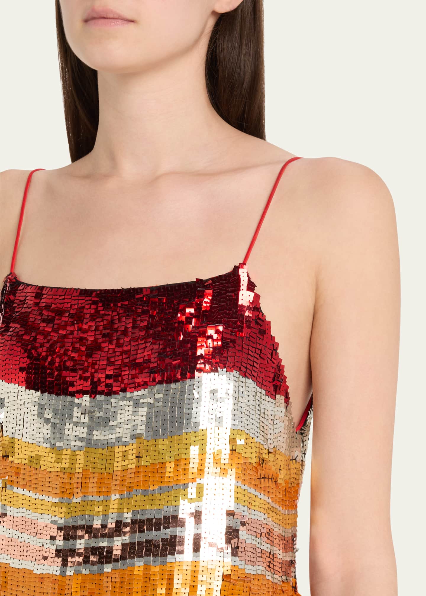 Alice+Olivia■Bridget Sequin Spaghetti Strap Dress■ドレス Alice + Olivia Bridget Spaghetti-Strap Sequined Mini Dress