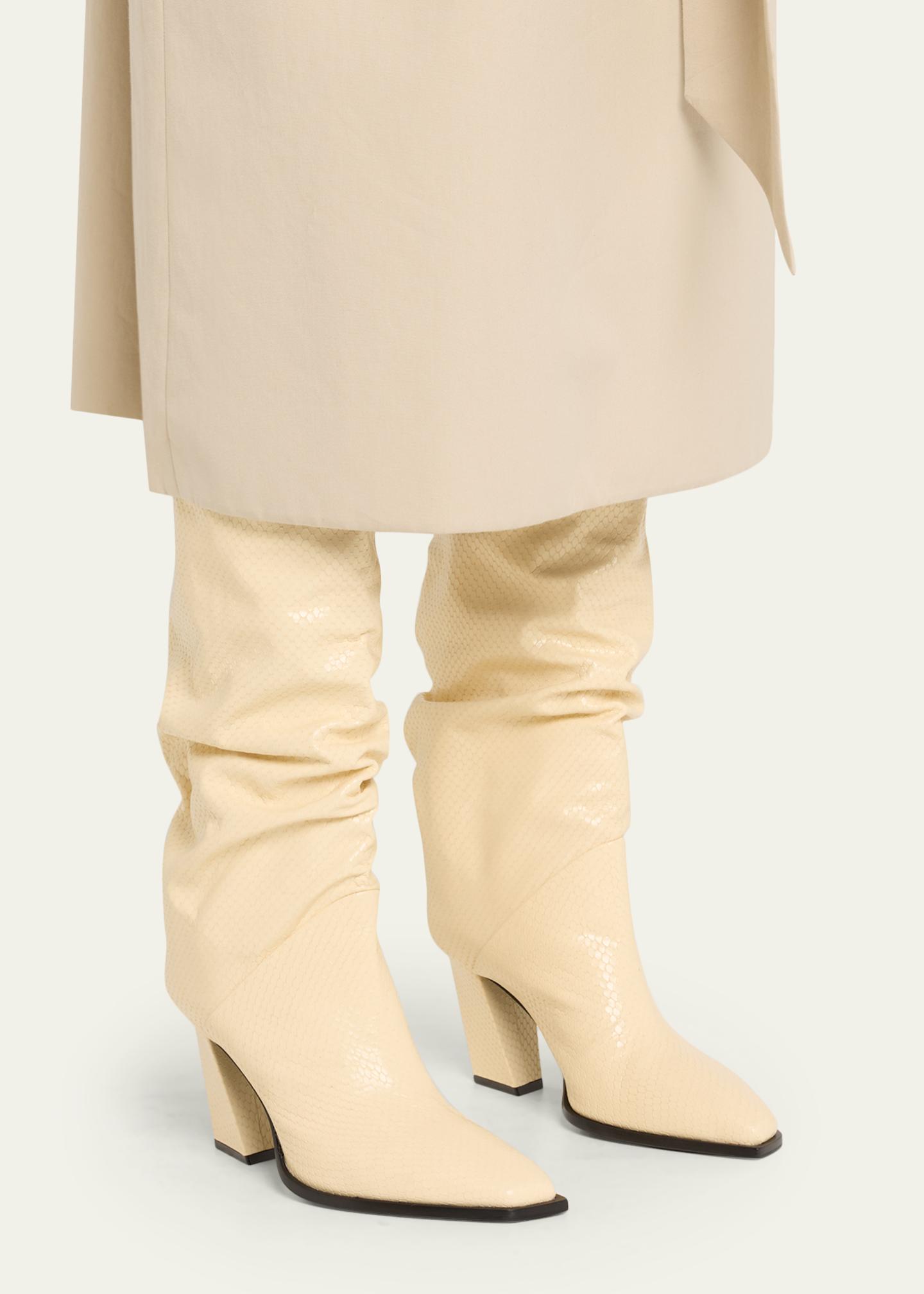 Jimmy Choo Hart 85 Printed Leather Knee-High Boots - Bergdorf Goodman