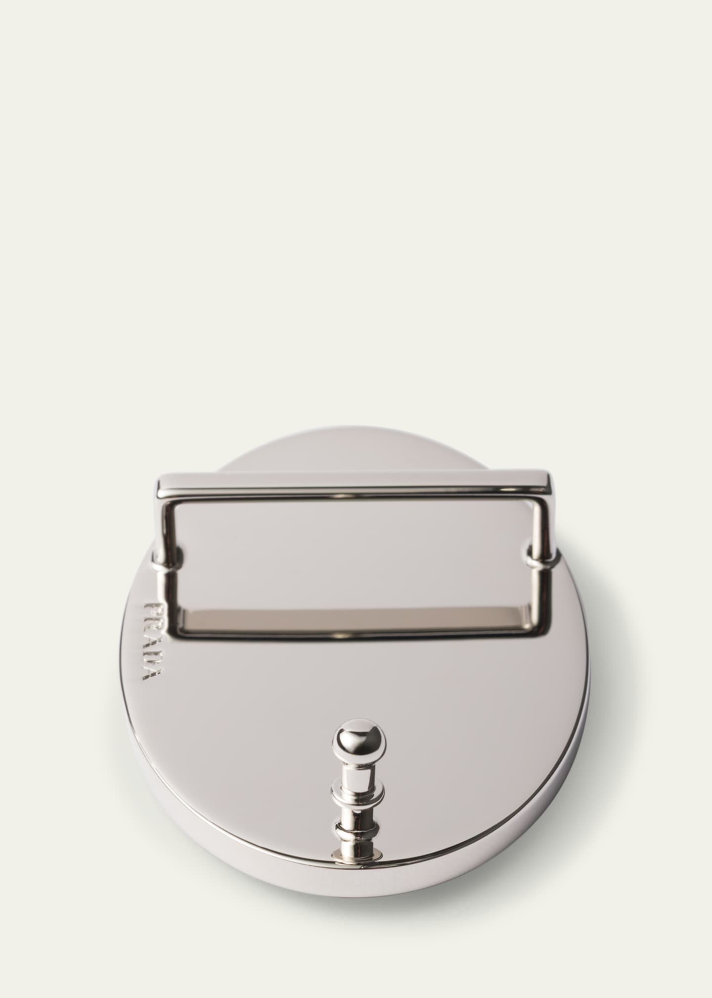 Prada Men's Logo Leather Oval Belt Buckle Image 2 of 2
