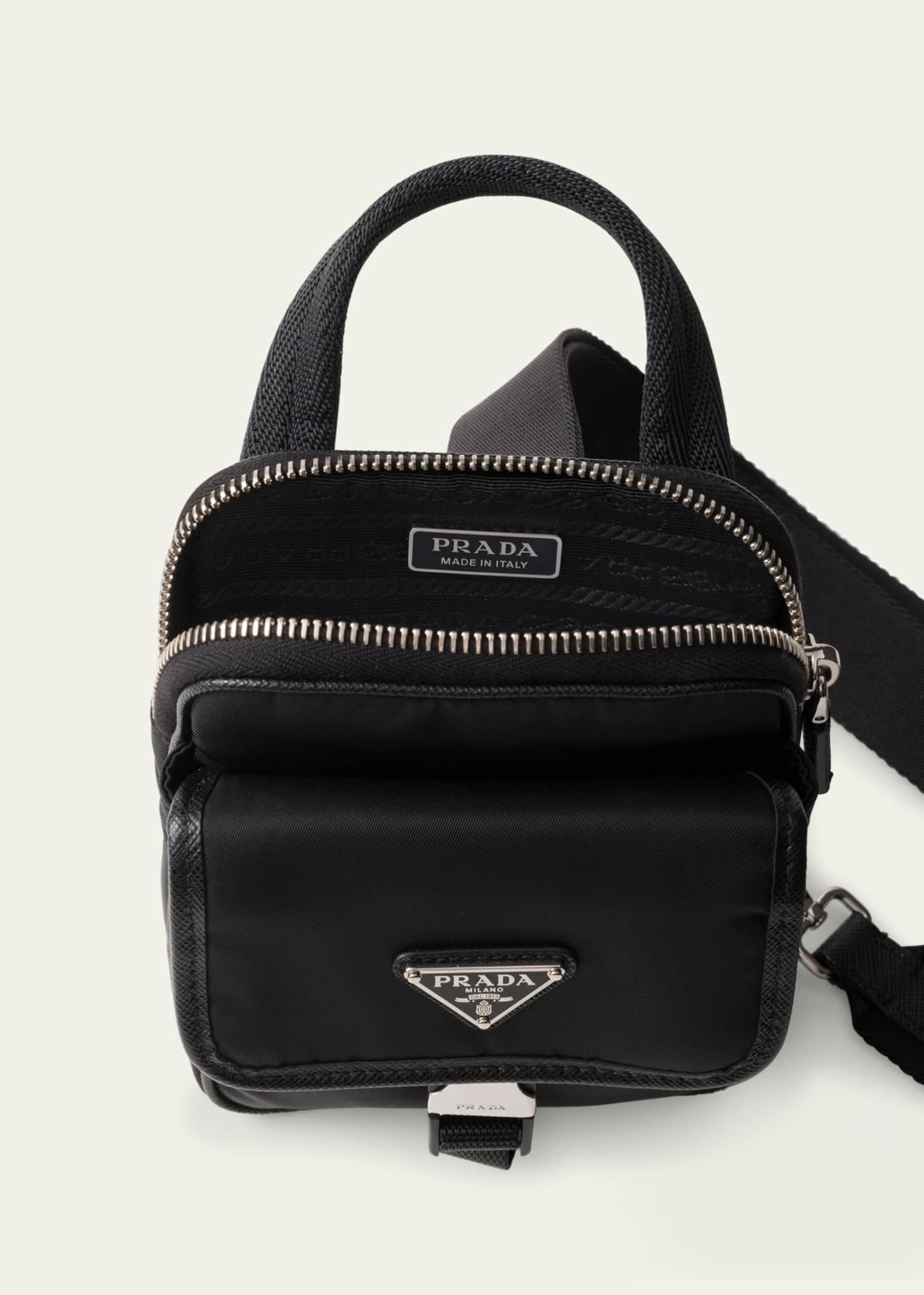 Prada Men's Re-Nylon and Saffiano Leather Technology Bag Image 4 of 4