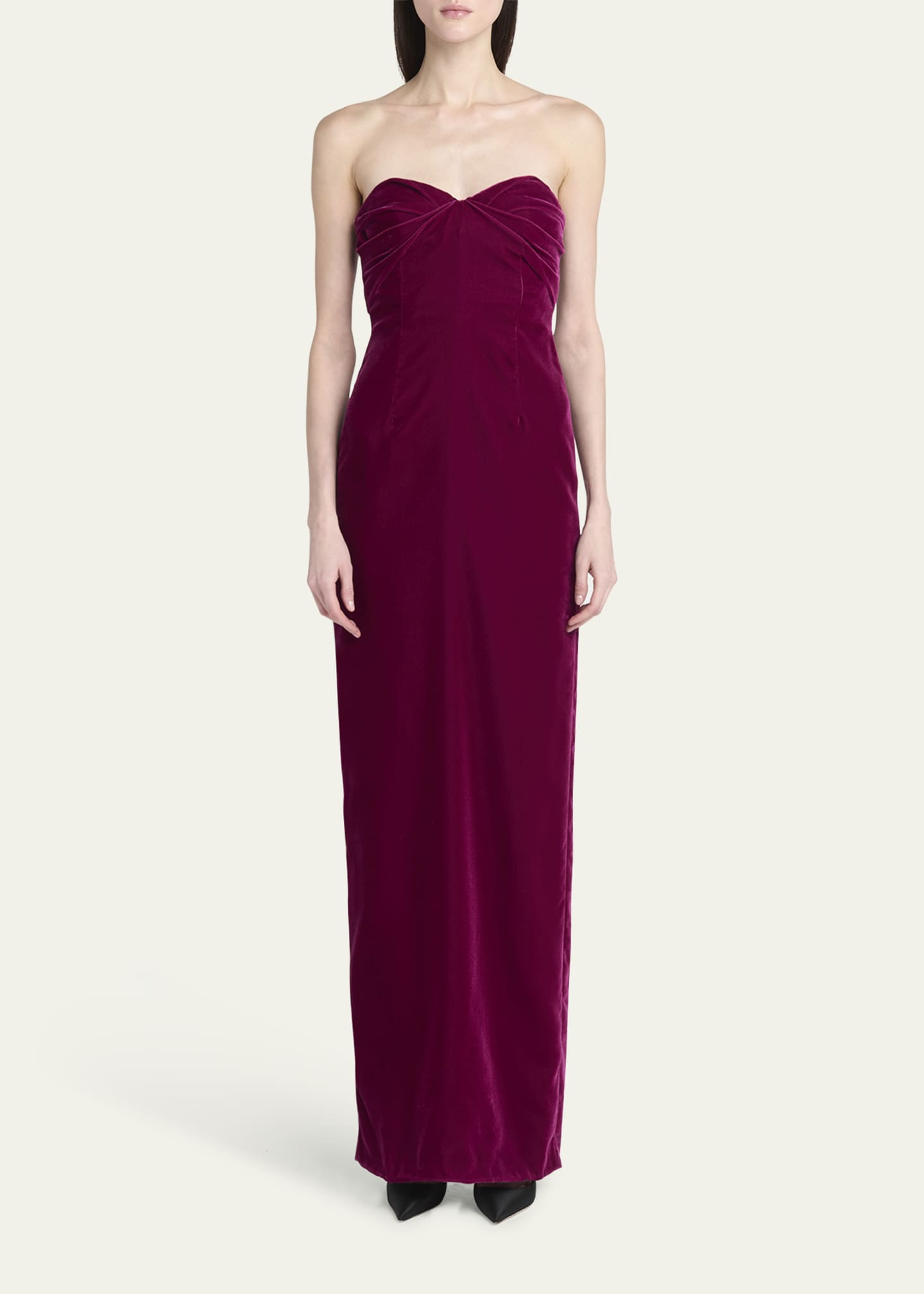 TOM FORD Strapless Lightweight Velvet Evening Gown Image 2 of 5