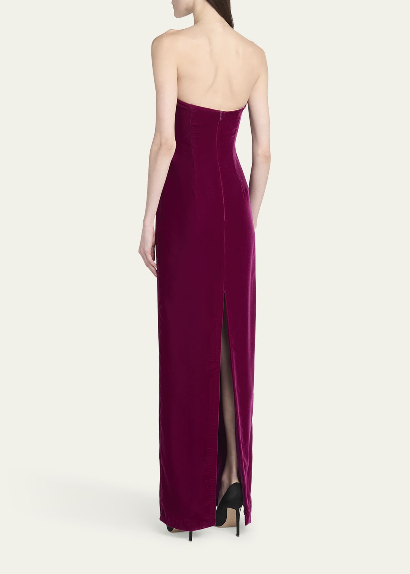 TOM FORD Strapless Lightweight Velvet Evening Gown Image 3 of 5