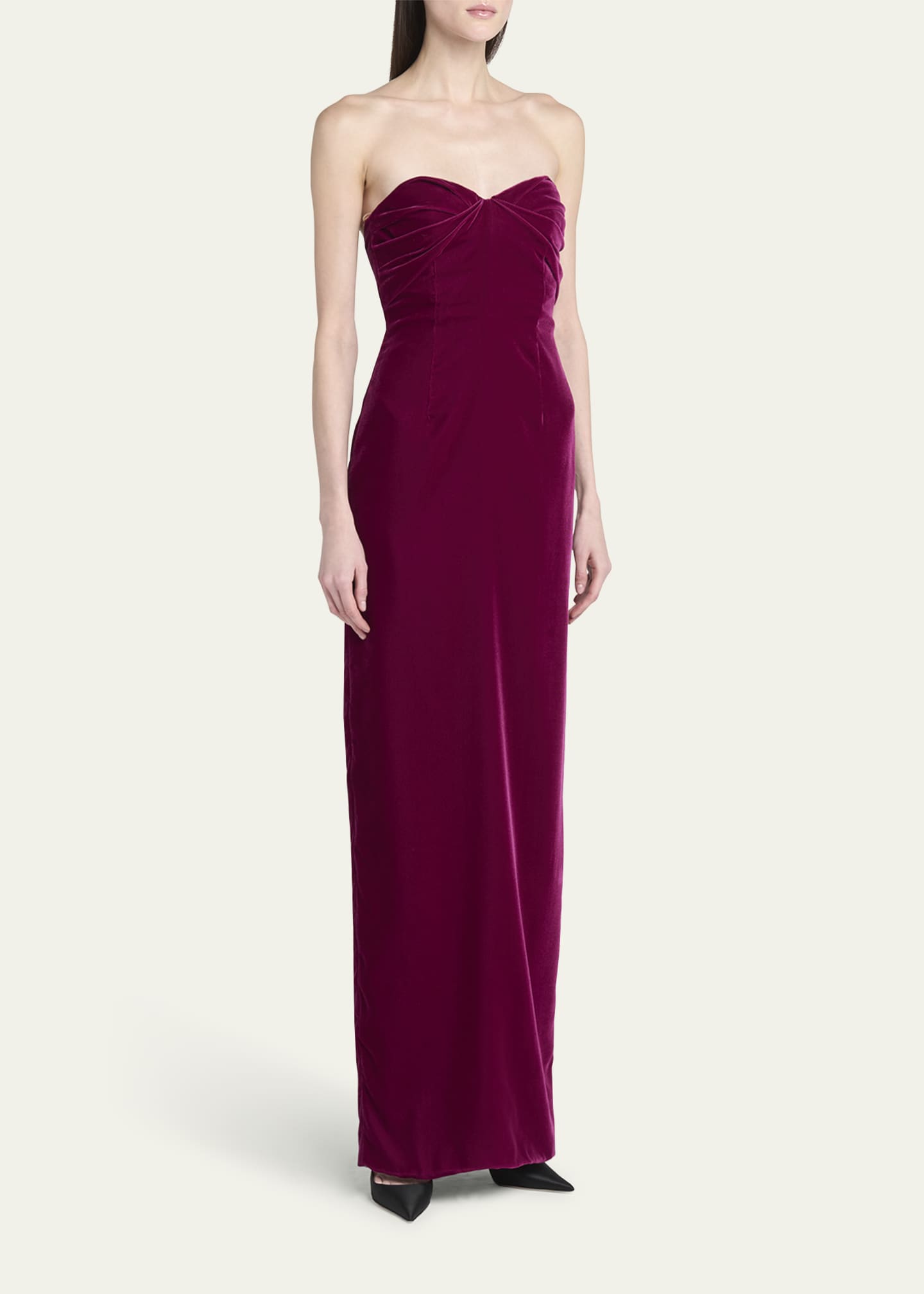 TOM FORD Strapless Lightweight Velvet Evening Gown Image 4 of 5