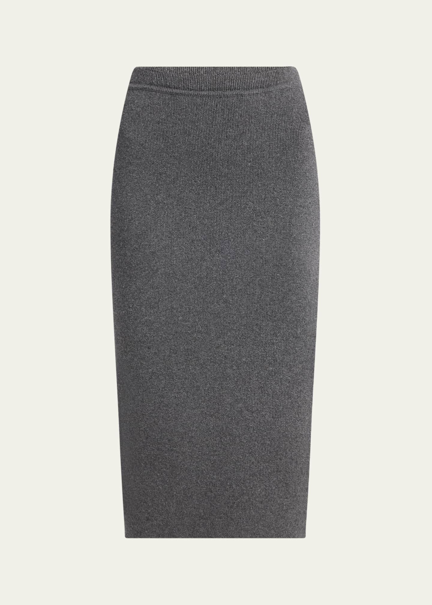 TOM FORD Fine Cashmere-Cotton Rib Pencil Skirt Image 1 of 5