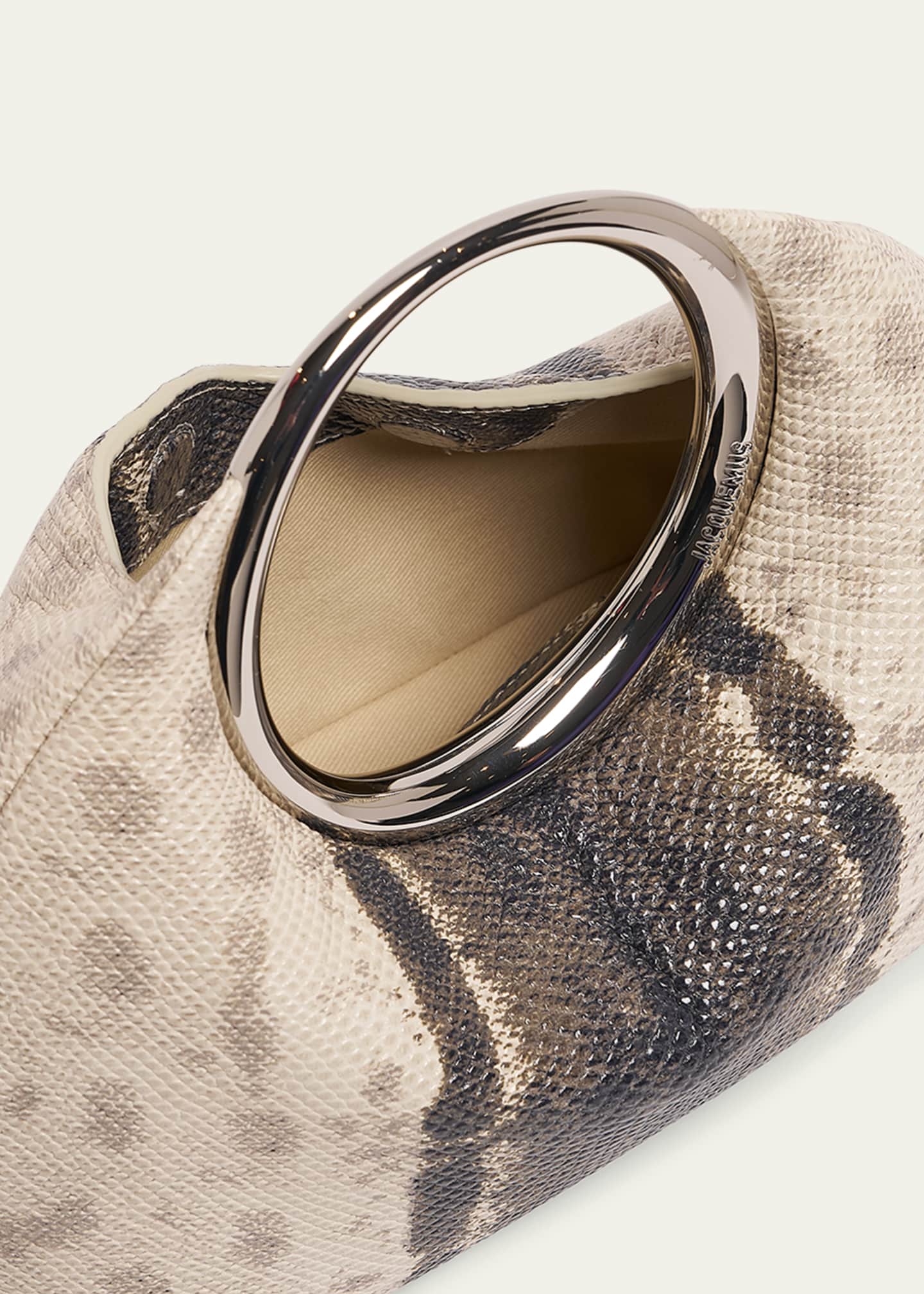 Jacquemus Le Petit Calino Python-Embossed Top-Handle Bag