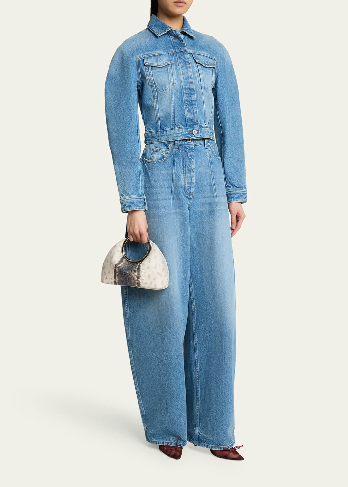 Jacquemus Le Petit Calino Python-Embossed Top-Handle Bag - Bergdorf Goodman