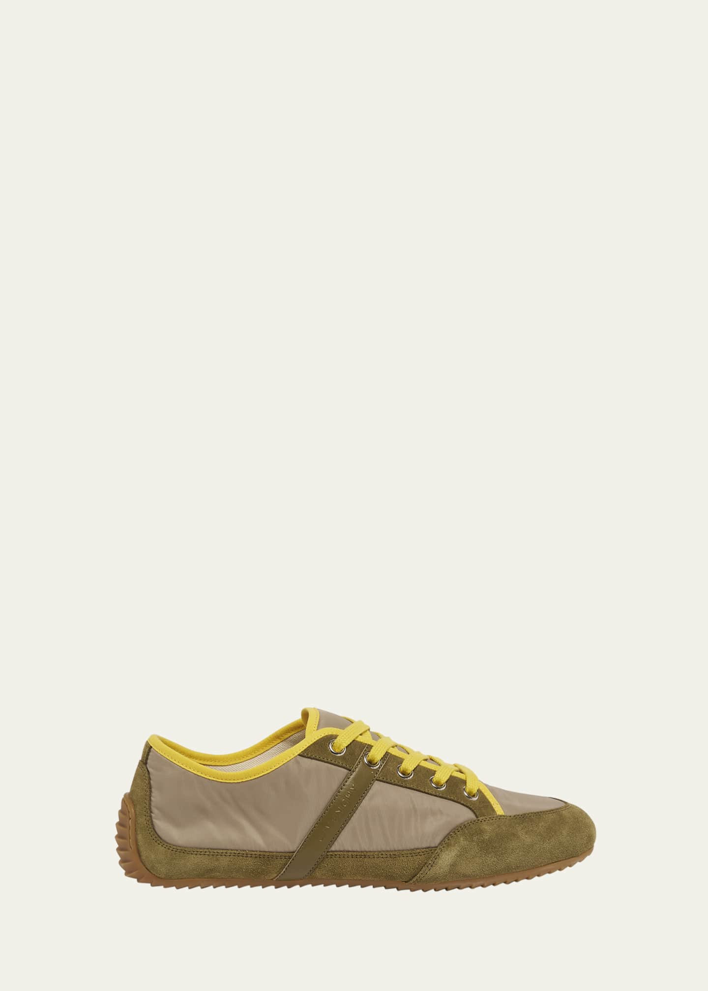 Givenchy Men's Slim Nylon and Suede Low-Top Sneakers Image 1 of 6