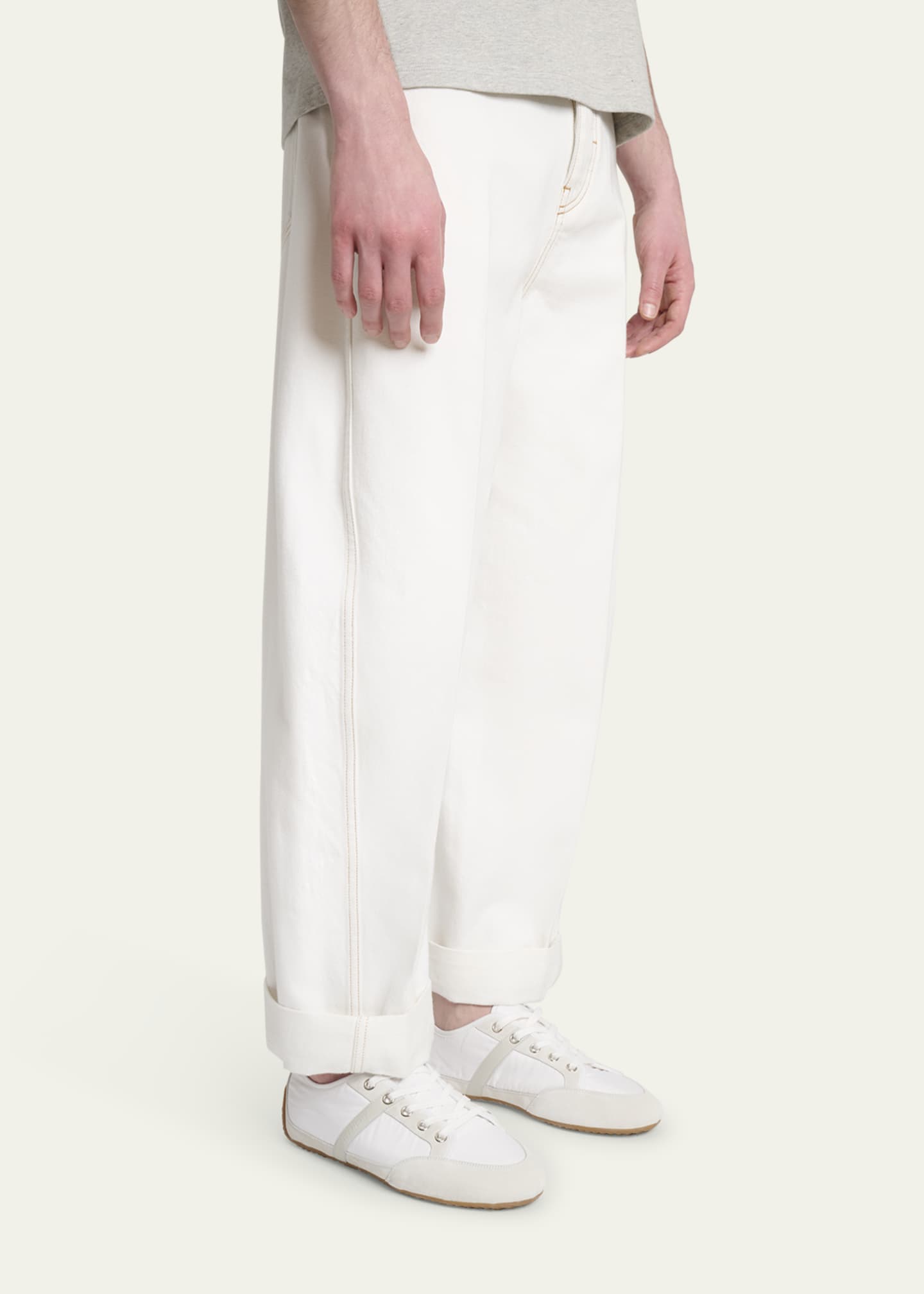 Givenchy Men's Slim Nylon and Suede Low-Top Sneakers