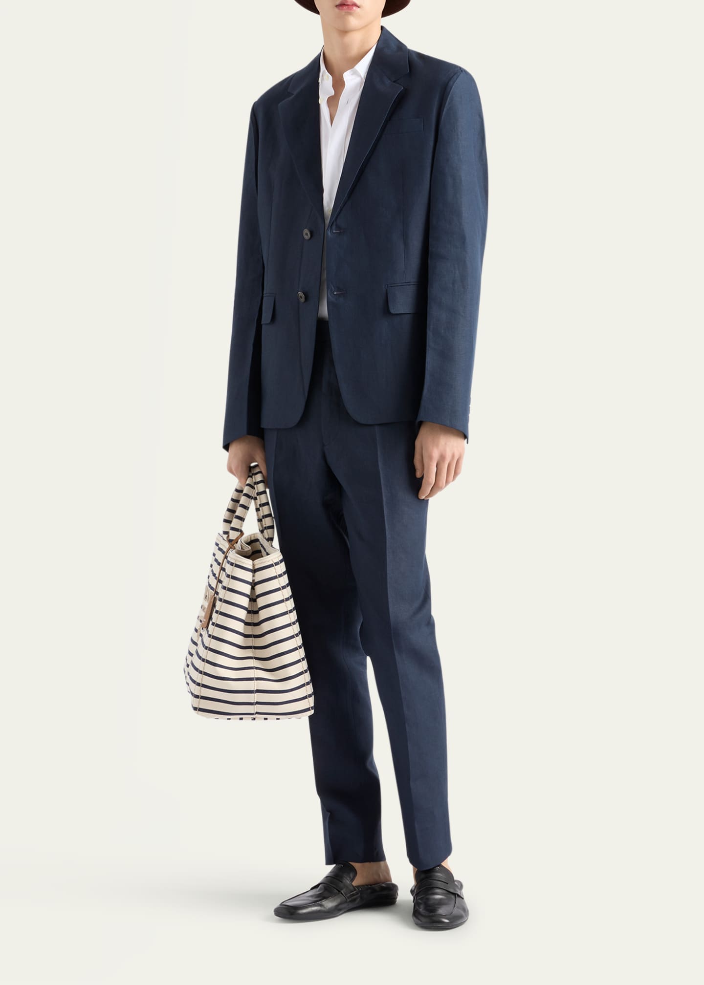 Prada Men's Linen Single-Breasted Blazer - Bergdorf Goodman