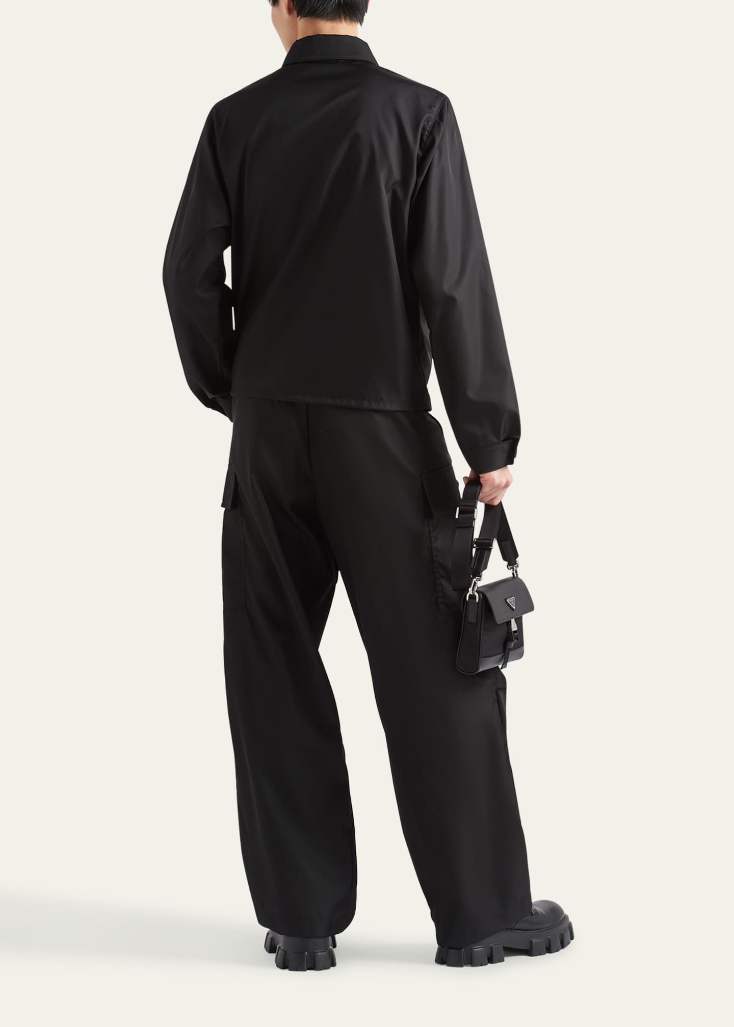 Prada Men's Re-Nylon Blouson Logo Jacket Image 3 of 4