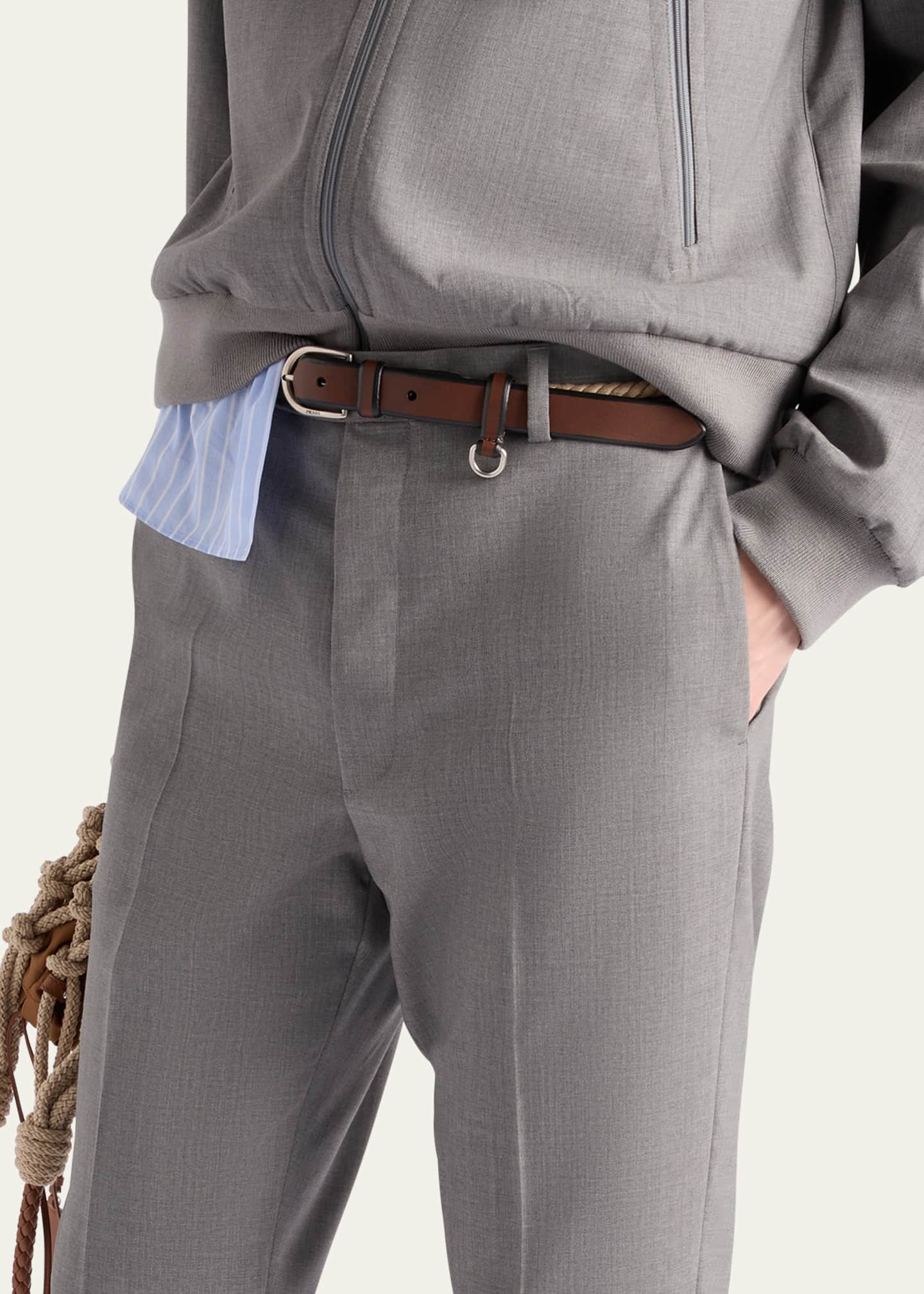 Prada Men's Hybrid Wool Joggers Image 4 of 5