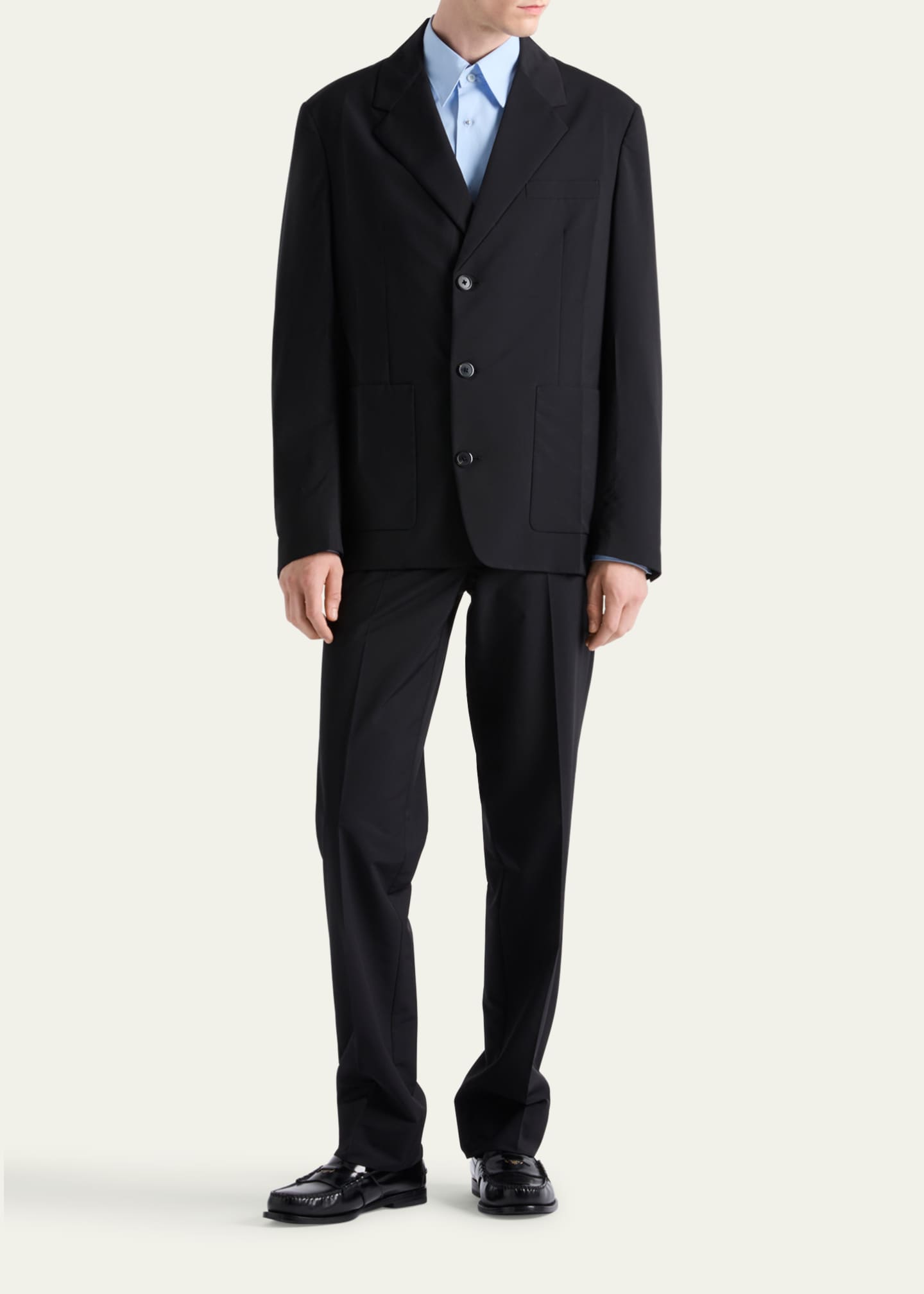 Prada Men's Wool Travel Pants Image 2 of 4