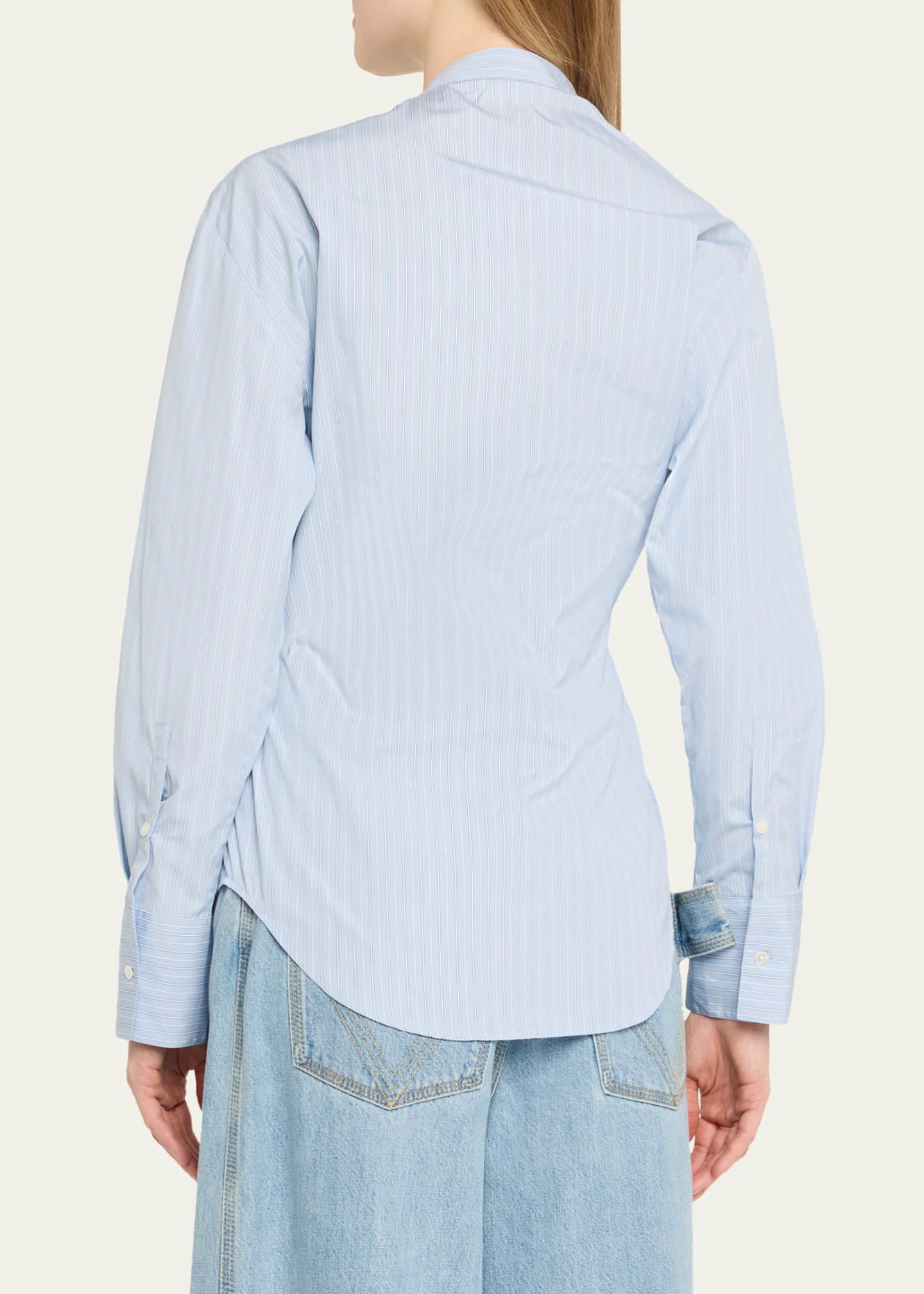 Rohe Stripe Long-Sleeve Overlap Shirt Image 3 of 5