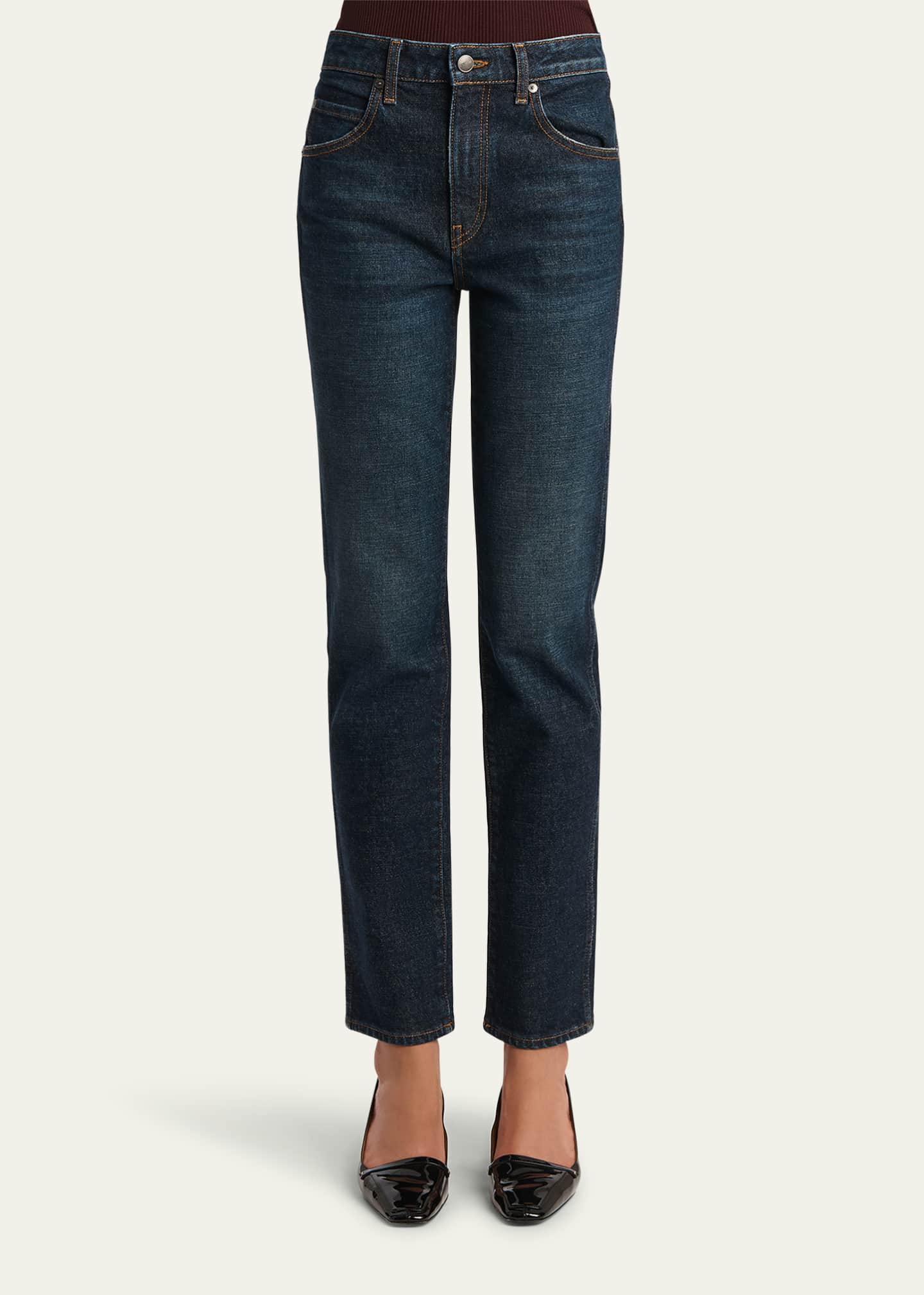Khaite Viv Slim-Leg Ankle Jeans Image 4 of 5